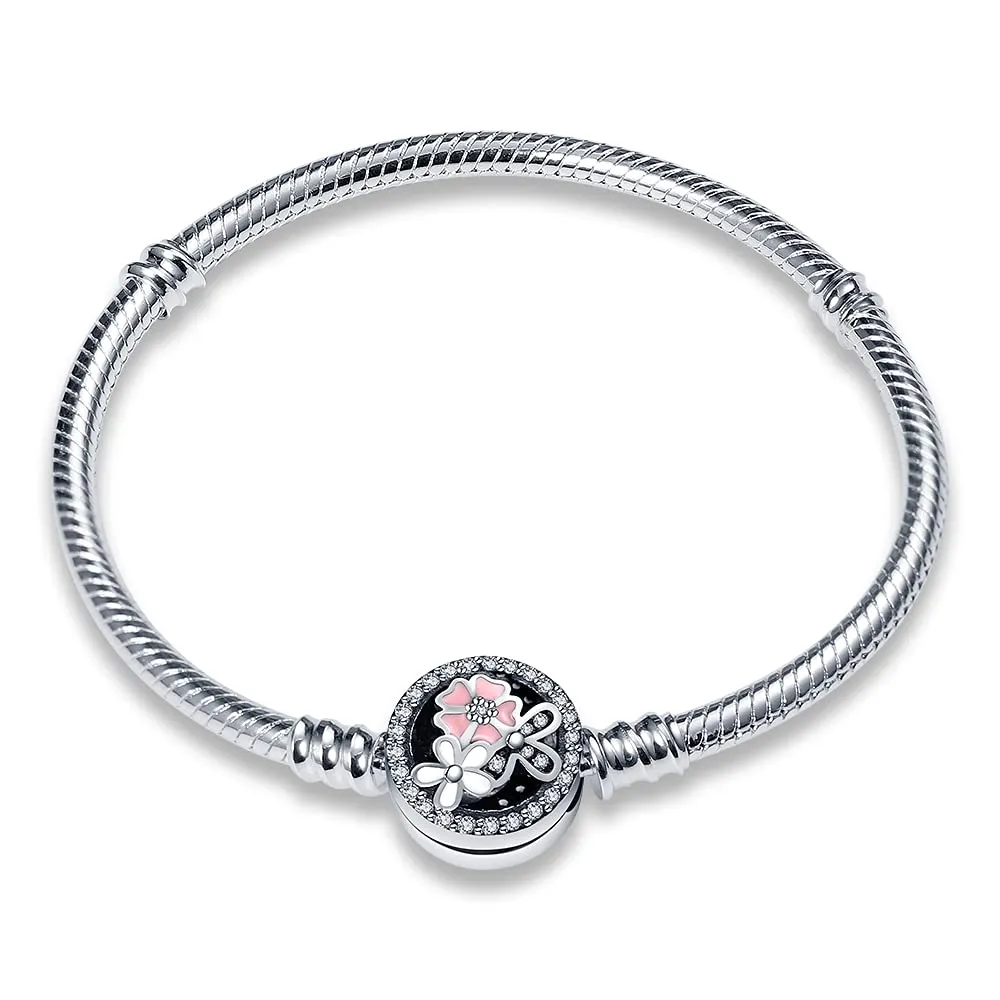 KUNSIR Bracciale Snake in Argento Sterling 925 per Donna, Compatibile con Pandora, 19cm - immagine 1