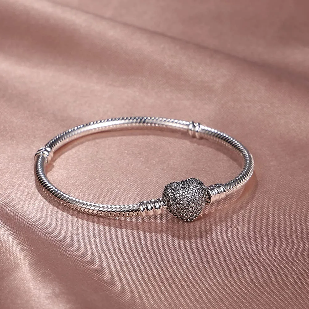 KUNSIR Bracciale Snake in Argento Sterling 925 per Ciondolo, compatibile con Pandora, 18cm - immagine 3