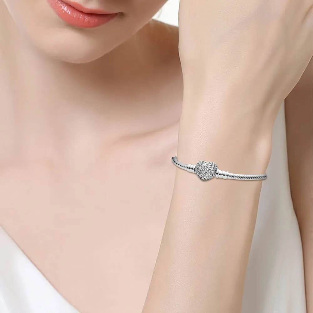 KUNSIR Bracciale Snake in Argento Sterling 925 per Ciondolo, compatibile con Pandora, 18cm - immagine 6