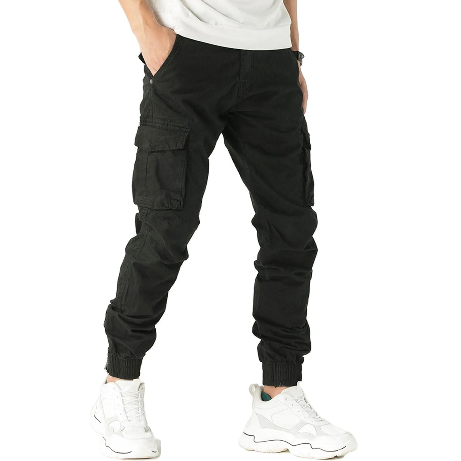 Toocool Pantaloni Cargo Militari Uomo in Cotone G6538, Nero Estivo F7210, Taglia 44 - immagine 1