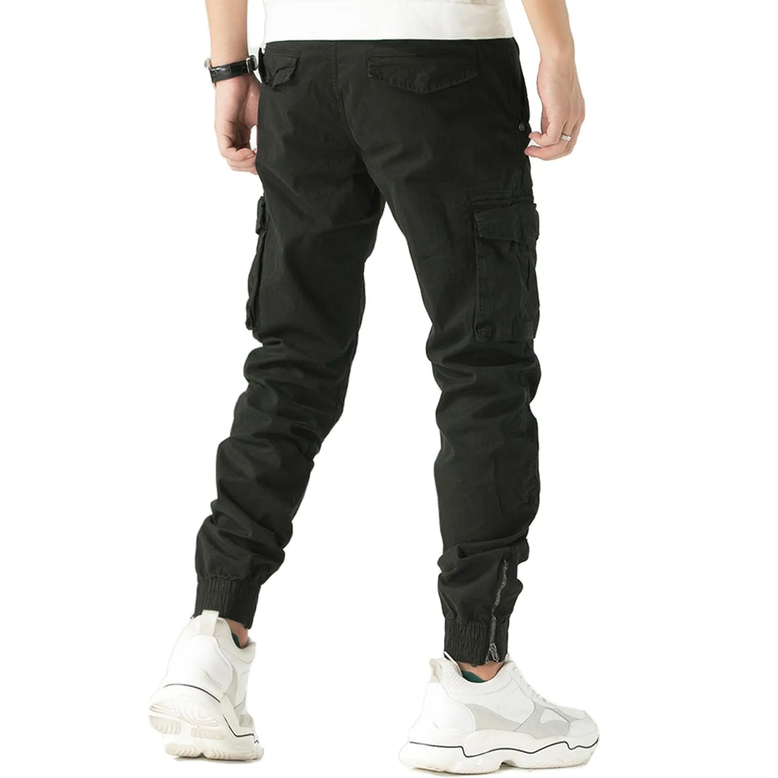 Toocool Pantaloni Cargo Militari Uomo in Cotone G6538, Nero Estivo F7210, Taglia 44 - immagine 2