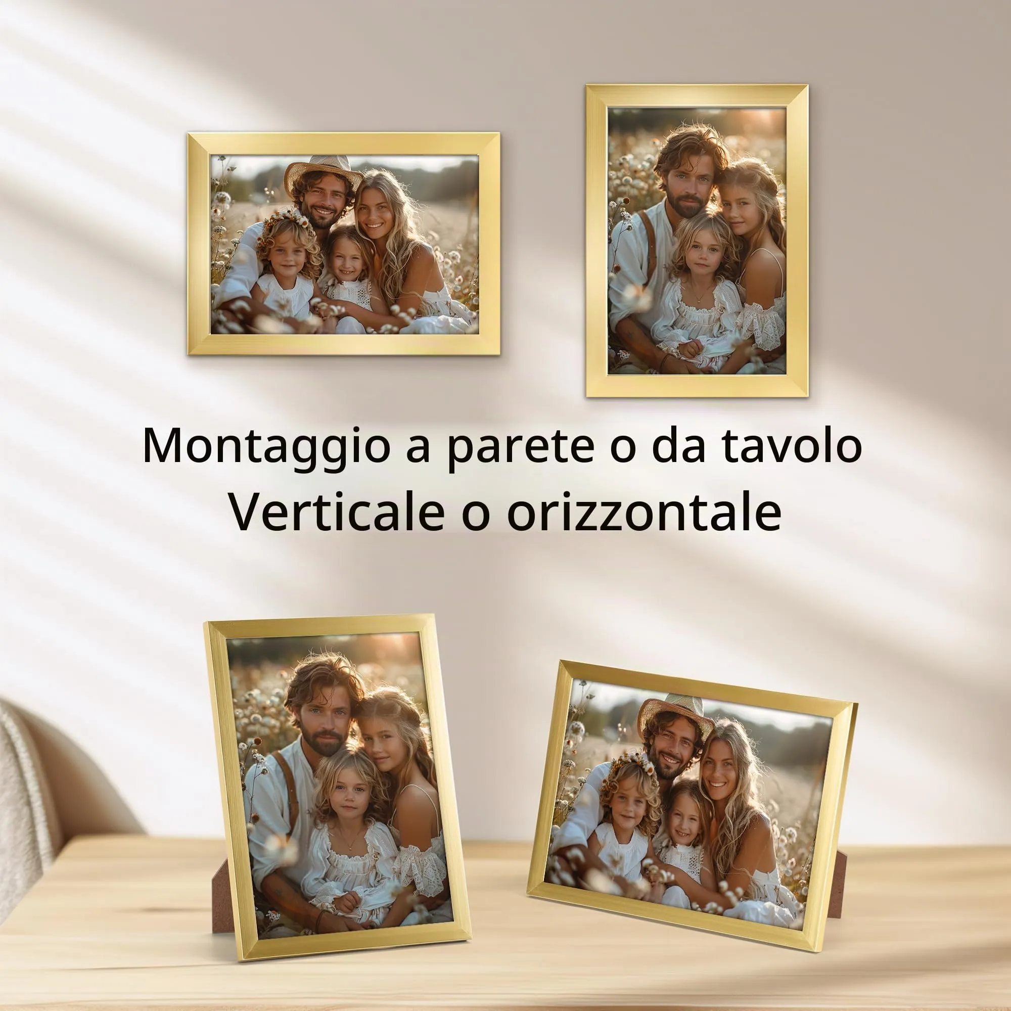 Giftgarden Cornice 10x15 in PVC Dorata, 1 Pezzo - immagine 3