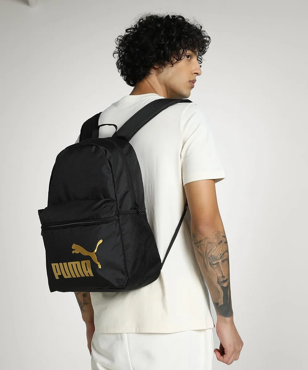 Puma Phase Backpack, Black-gold-no.1 Logo, Unisex Adult - immagine 2