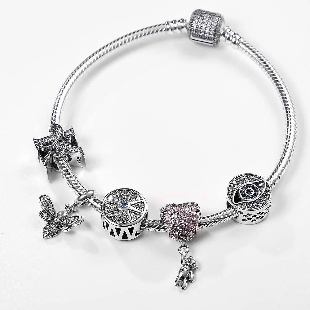 KUNSIR Moments Bracciale Donna in Argento Sterling 925 Snake, Compatibile con Pandora, 17cm - immagine 7
