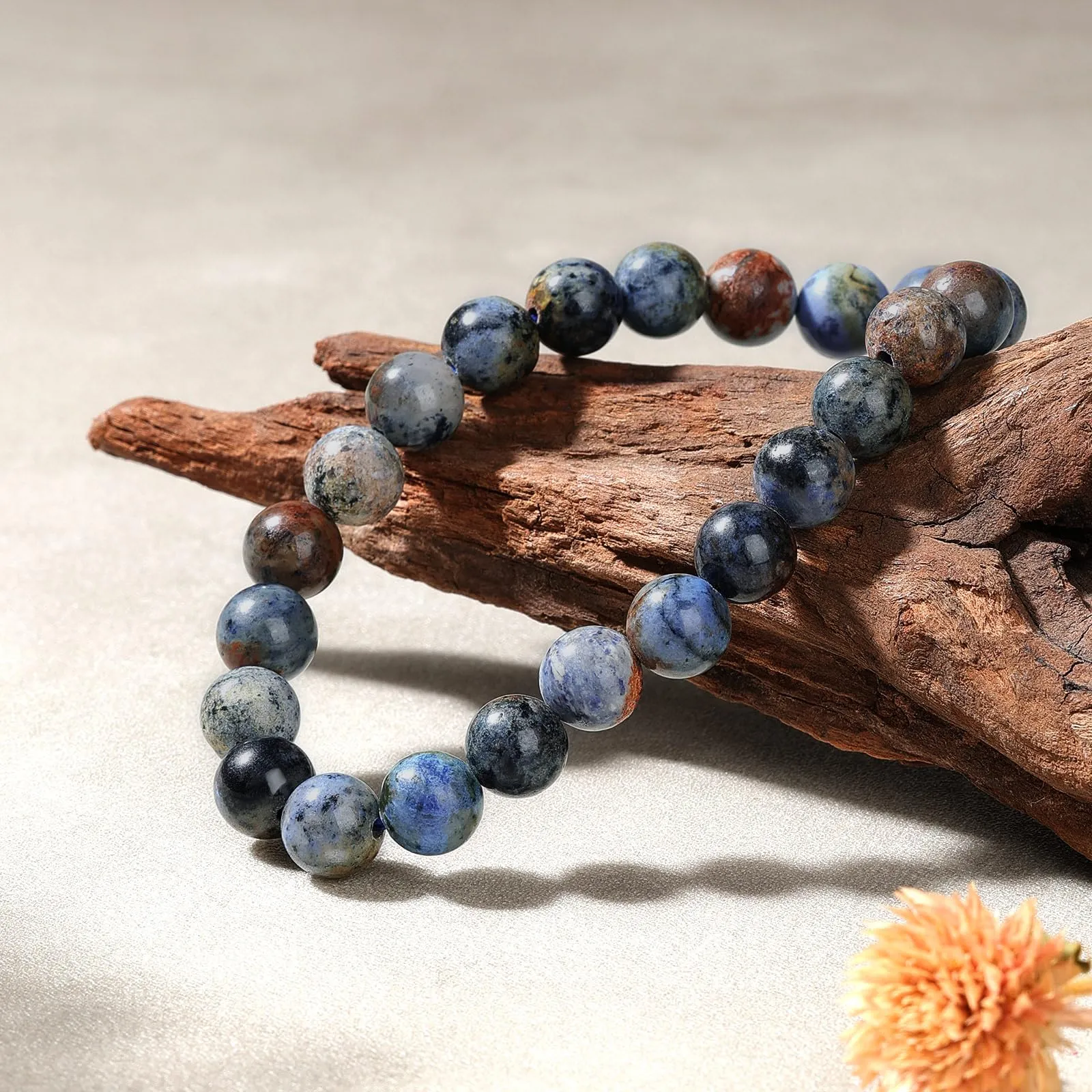 Landorilo Bracciale in Pietre Naturali Zaffiro Sunset Black, 19 cm - immagine 3