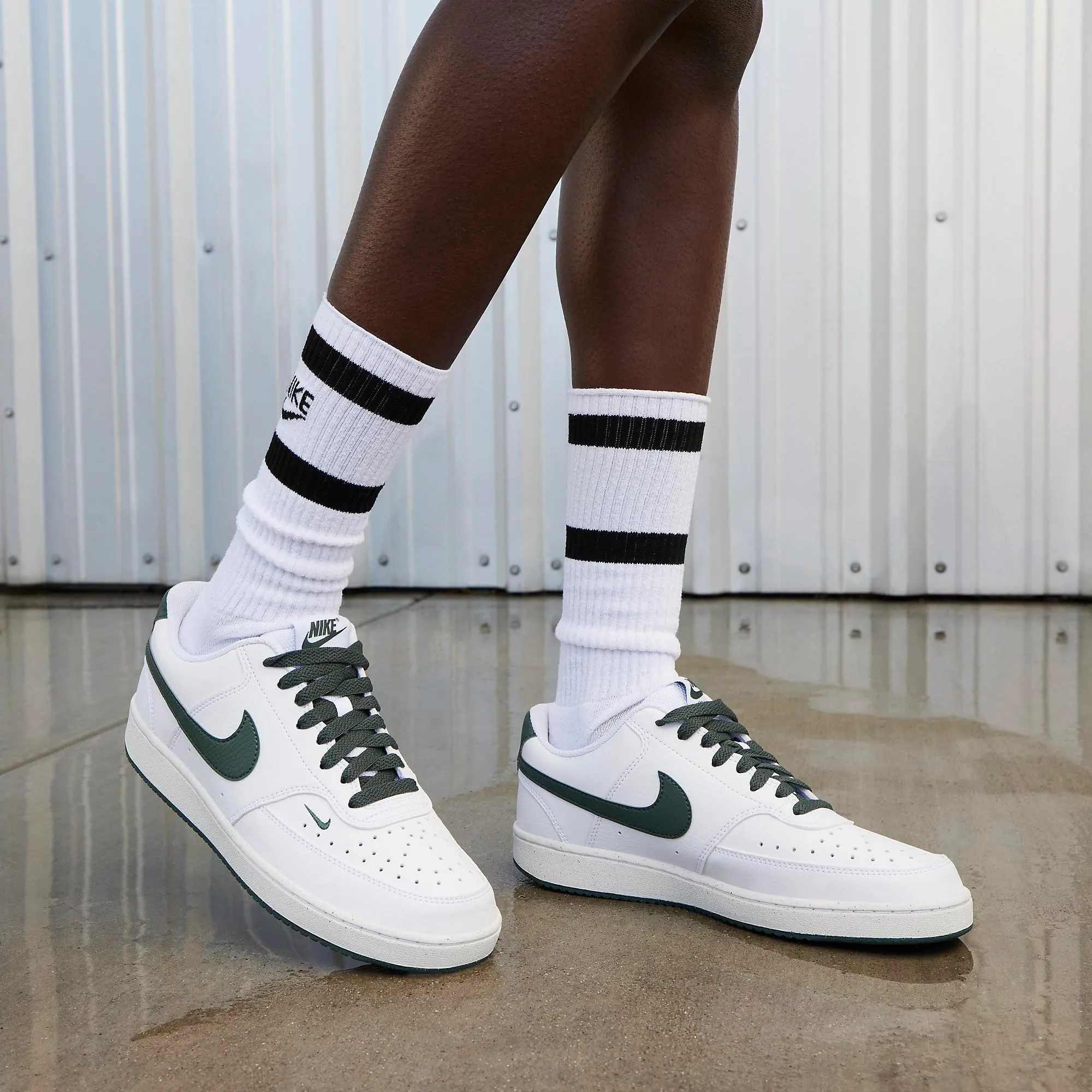 Nike Court Vision Lo NN White/Vintage Green-Sail FV9952-101 - immagine 4