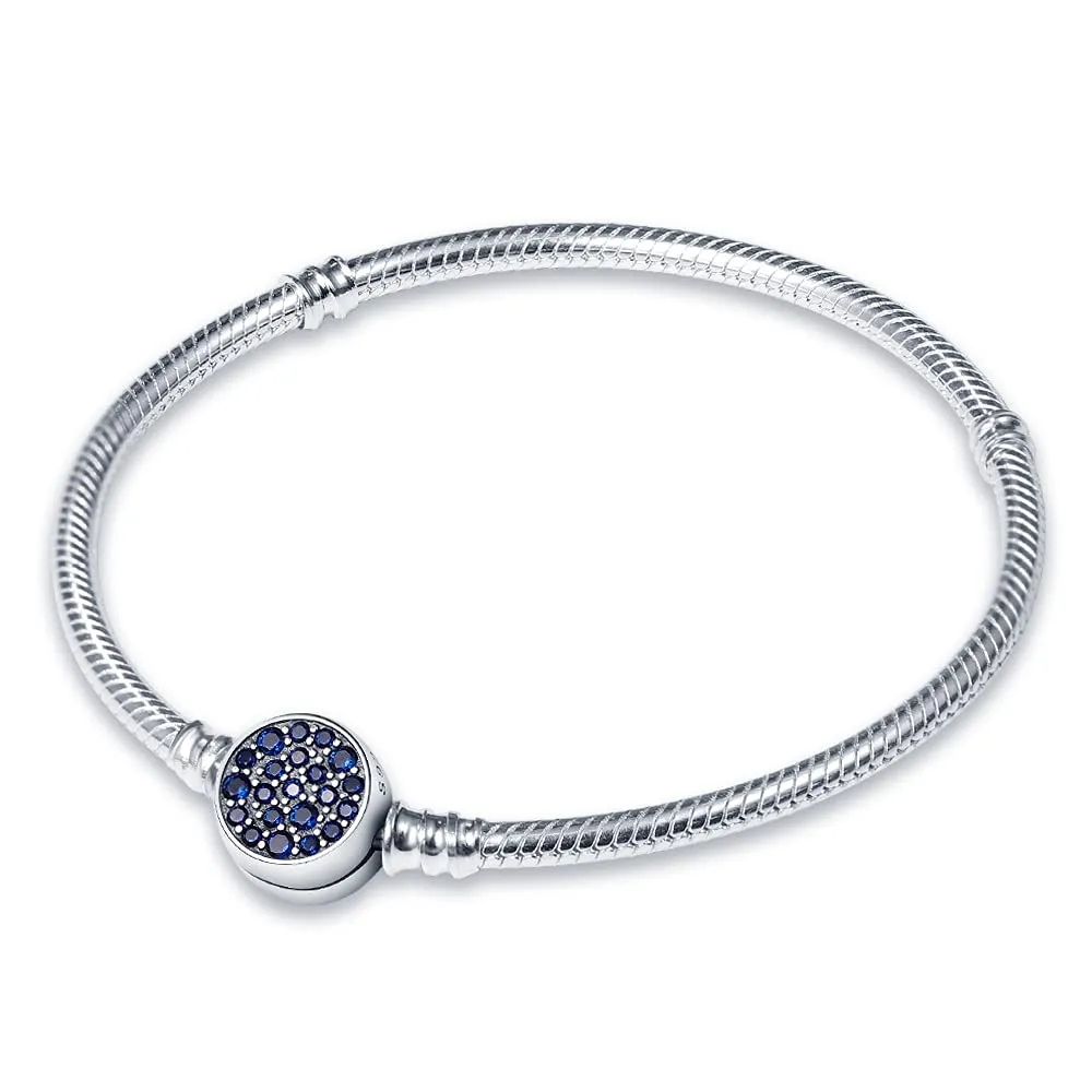 KUNSIR Moments Bracciale Snake in Argento Sterling 925 per Ciondoli Compatibile con Pandora, 18cm - immagine 1
