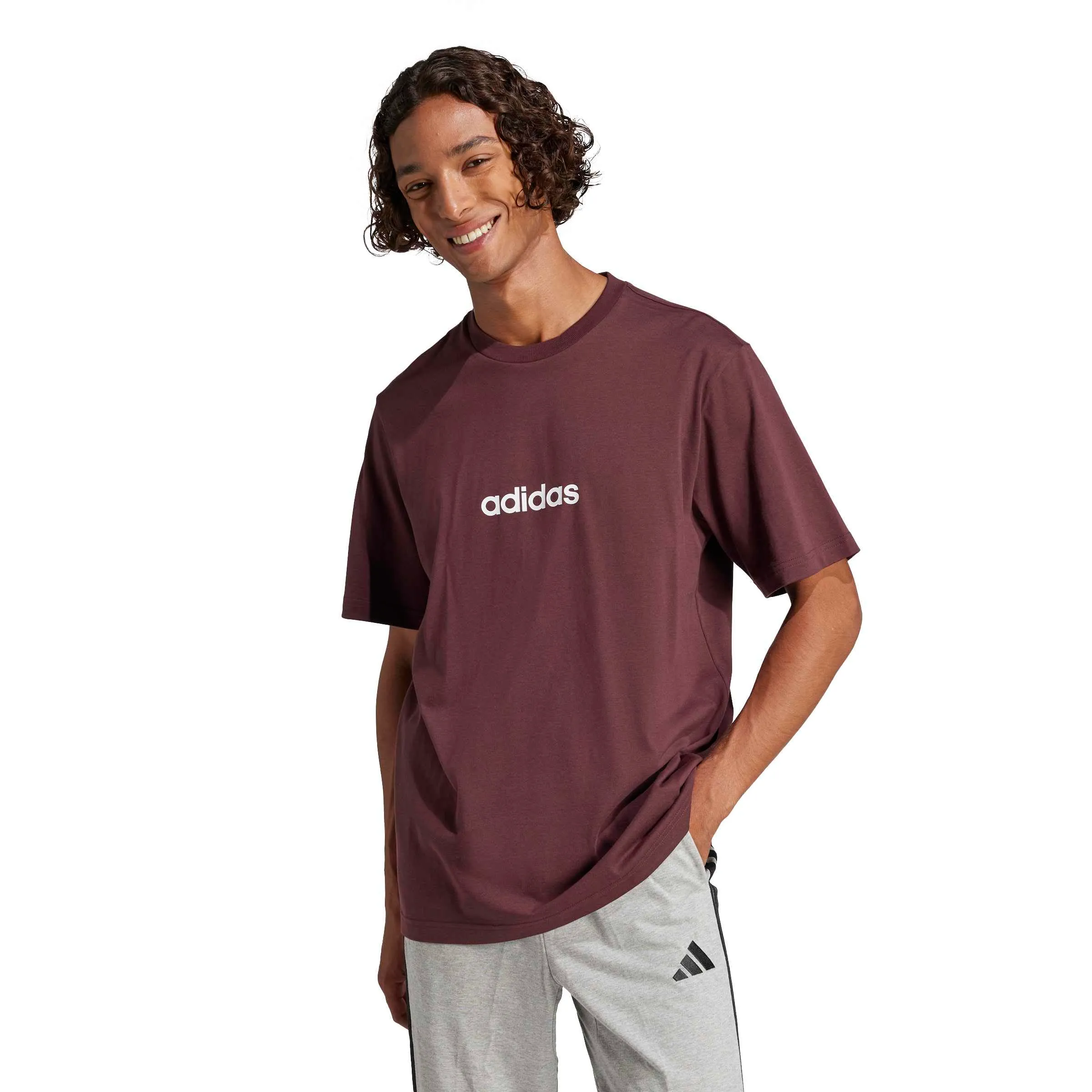 Adidas Essentials Linear Single T-shirt uomo, XXS - immagine 1