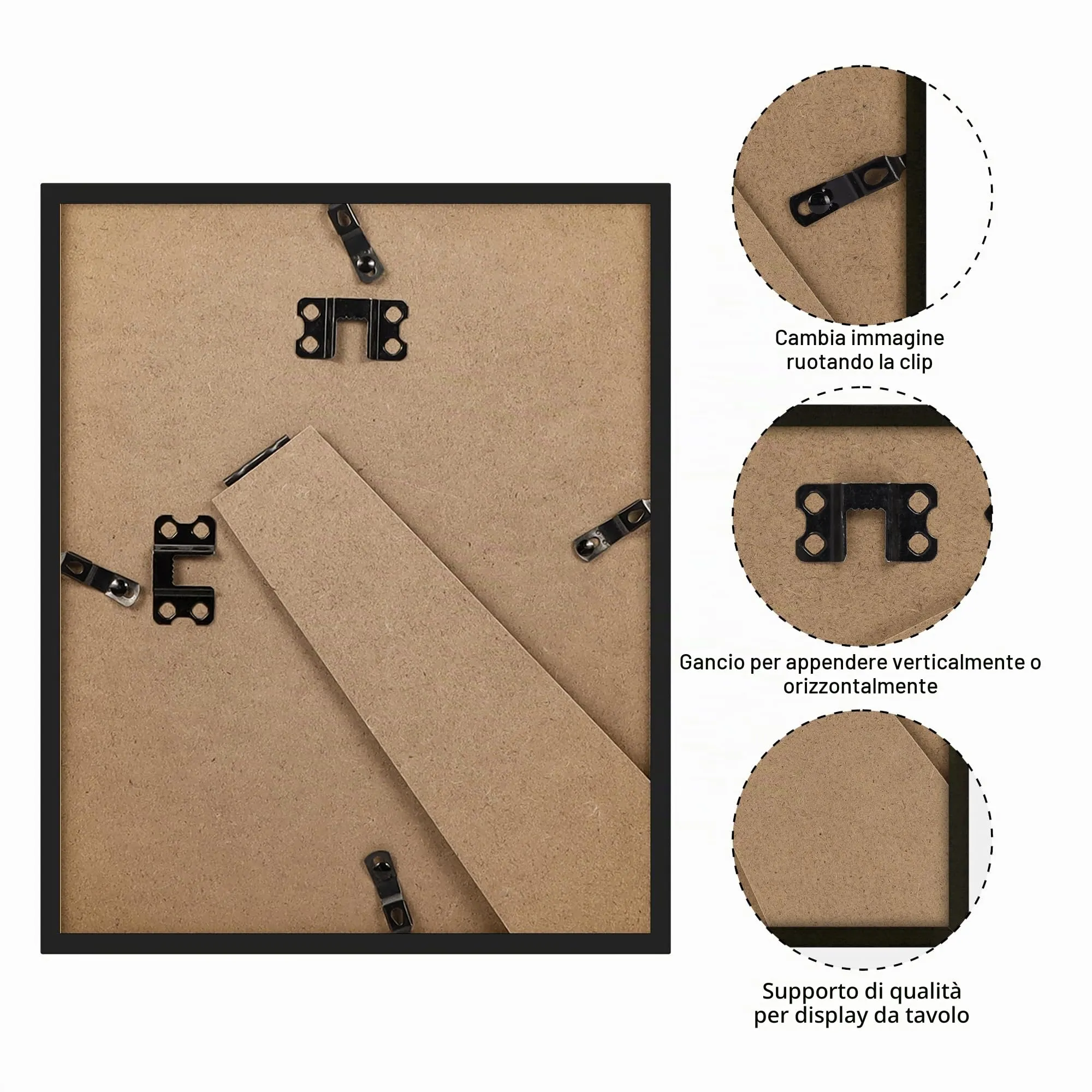 Giftgarden Cornice PVC Marrone Rustico 20x25 cm - immagine 3