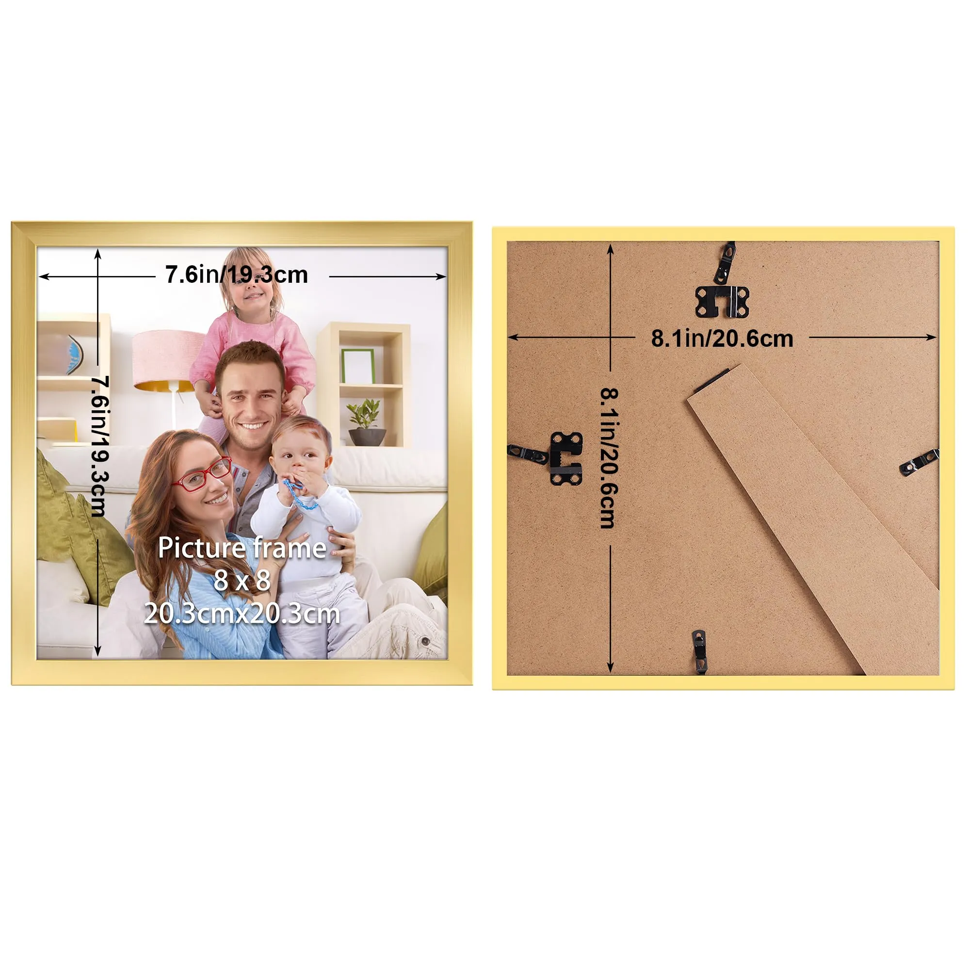Giftgarden Cornice in PVC Dorata, 20x20 cm, 1 Pezzo - immagine 2