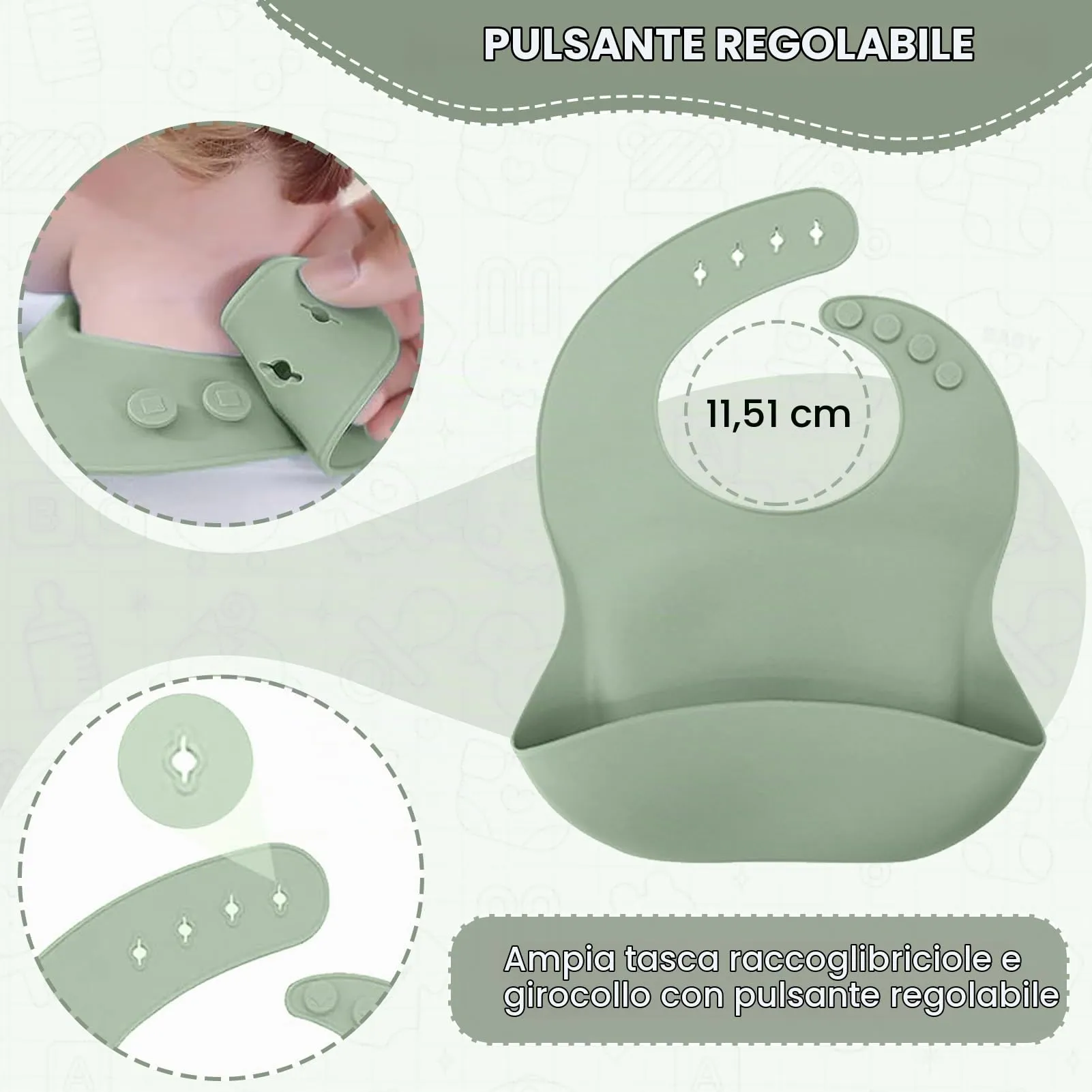 CUBTEM Set Pappa Svezzamento 12 Pezzi, Piatti e Ciotola con Ventosa, Bavaglino in Silicone e Posate per Neonati - immagine 6