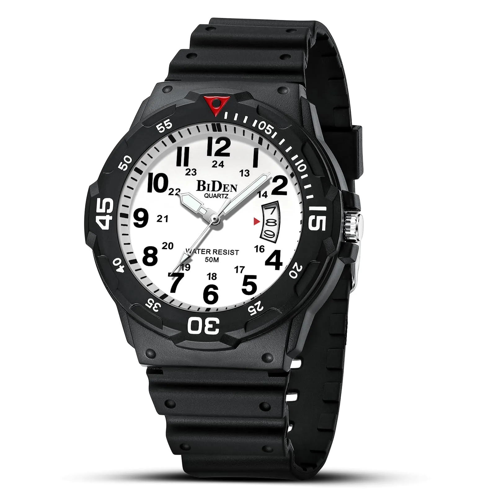 HANPOSH Orologio Uomo Analogico Quarzo Impermeabile con Data e Luminosa R009 - immagine 1