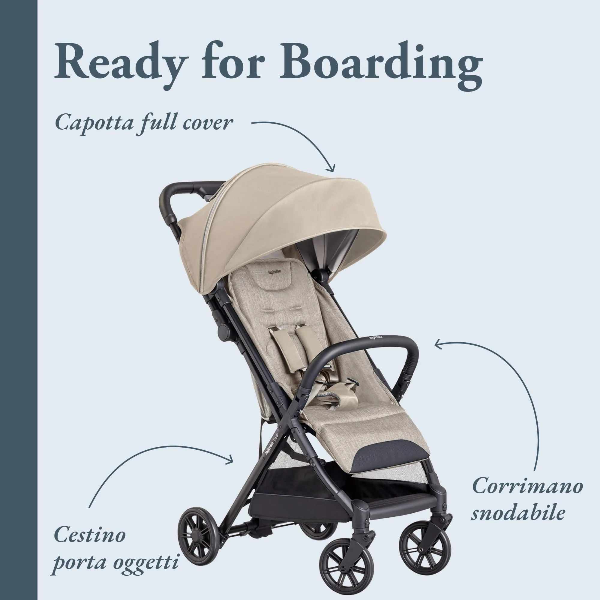 Inglesina Quid 2 Passeggino leggero, Alpaca Beige - immagine 2
