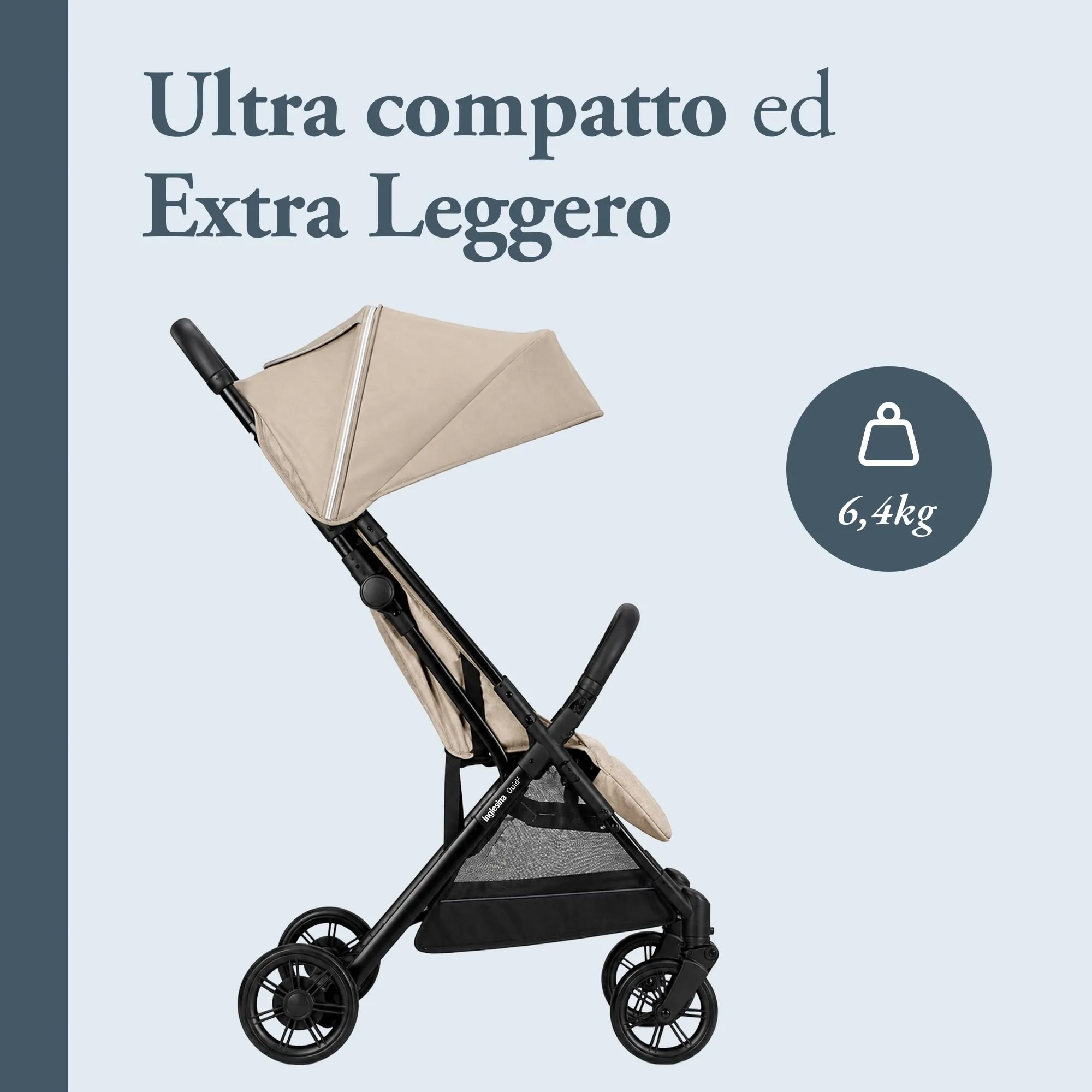 Inglesina Quid 2 Passeggino leggero, Alpaca Beige - immagine 3