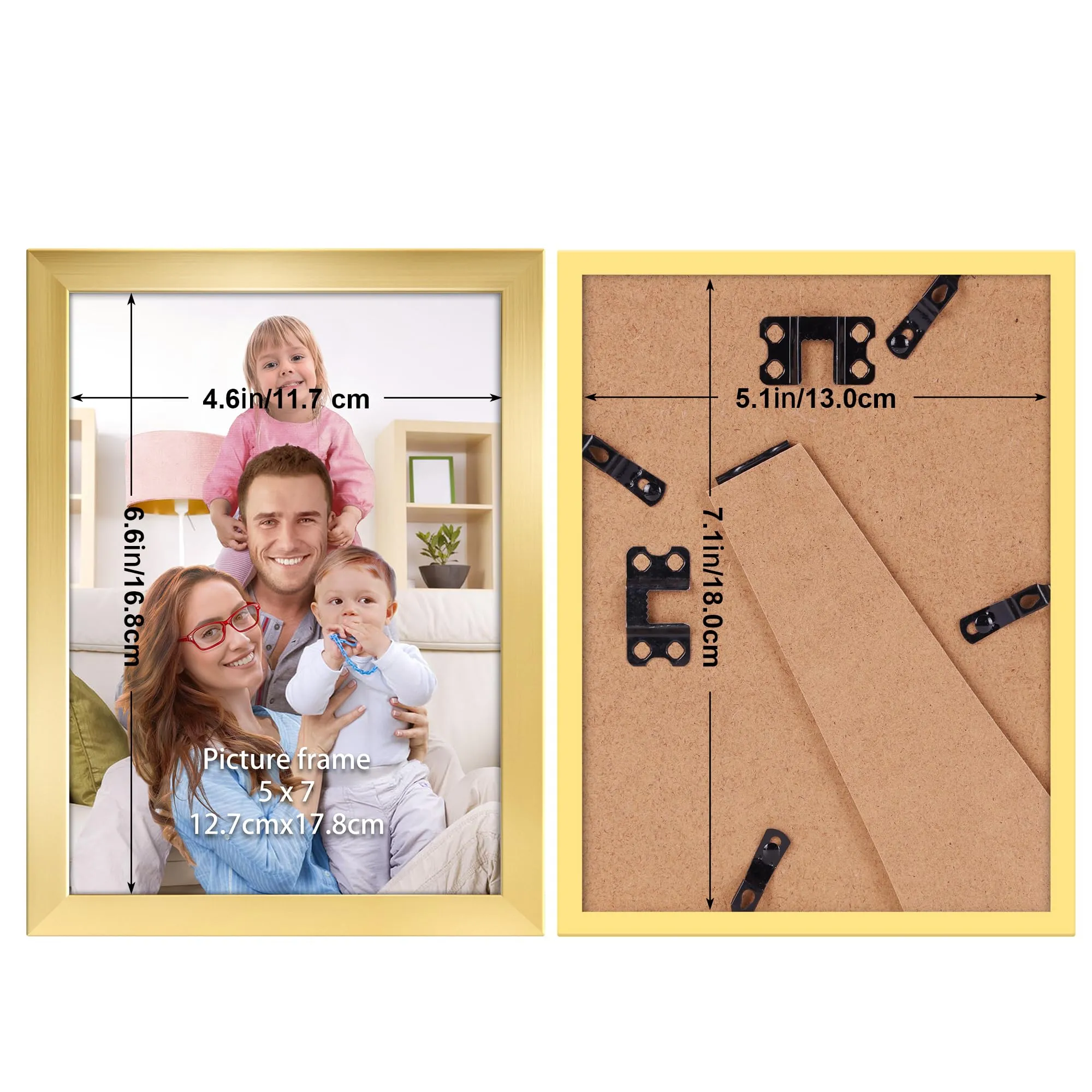 Giftgarden Cornice in PVC Dorata 13x18 cm, 1 Pezzo - immagine 2