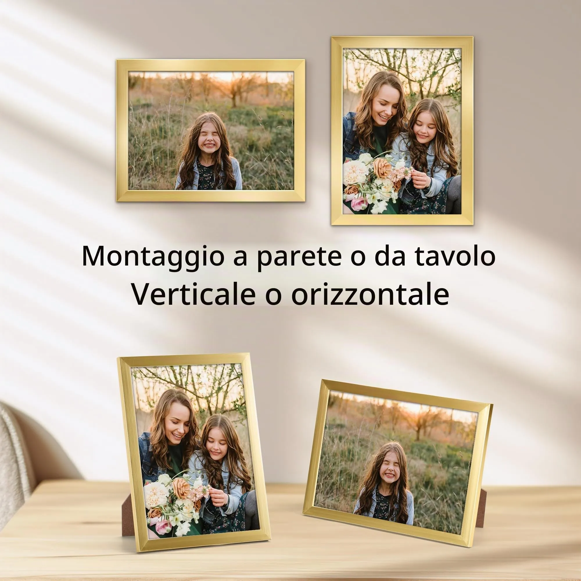 Giftgarden Cornice in PVC Dorata 13x18 cm, 1 Pezzo - immagine 3