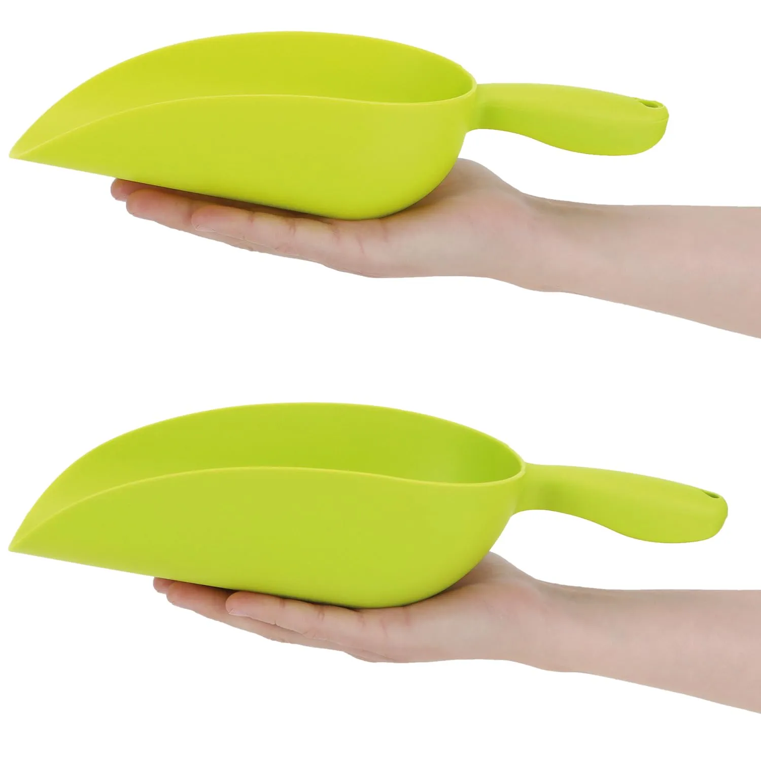 com-four Paletta per alimenti per animali, 28,5 cm e 32,5 cm, 2 pezzi, Verde - immagine 8