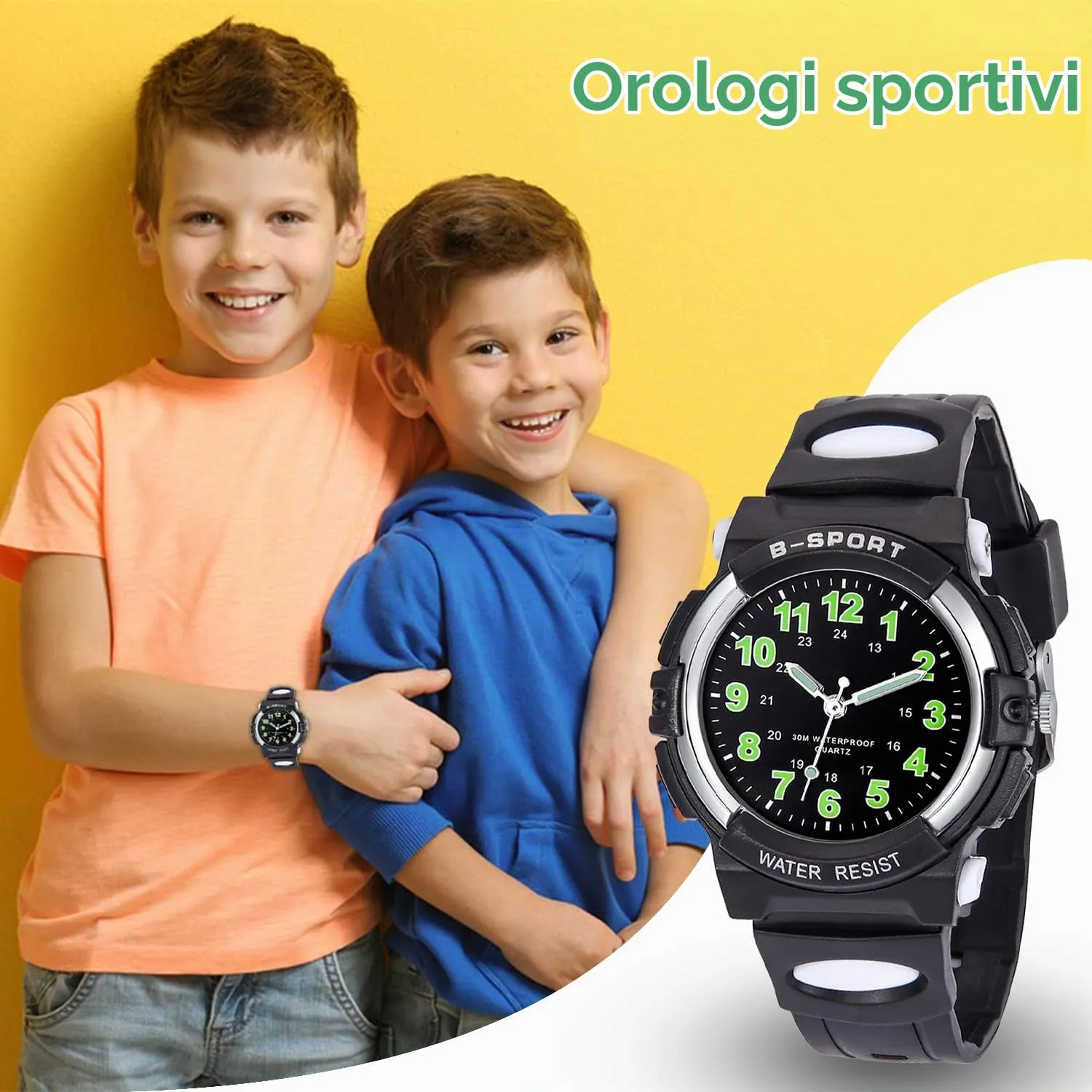 GUUMUXIN Orologio Analogico per Bambini, Impermeabile 30M, 4-12 Anni - immagine 2