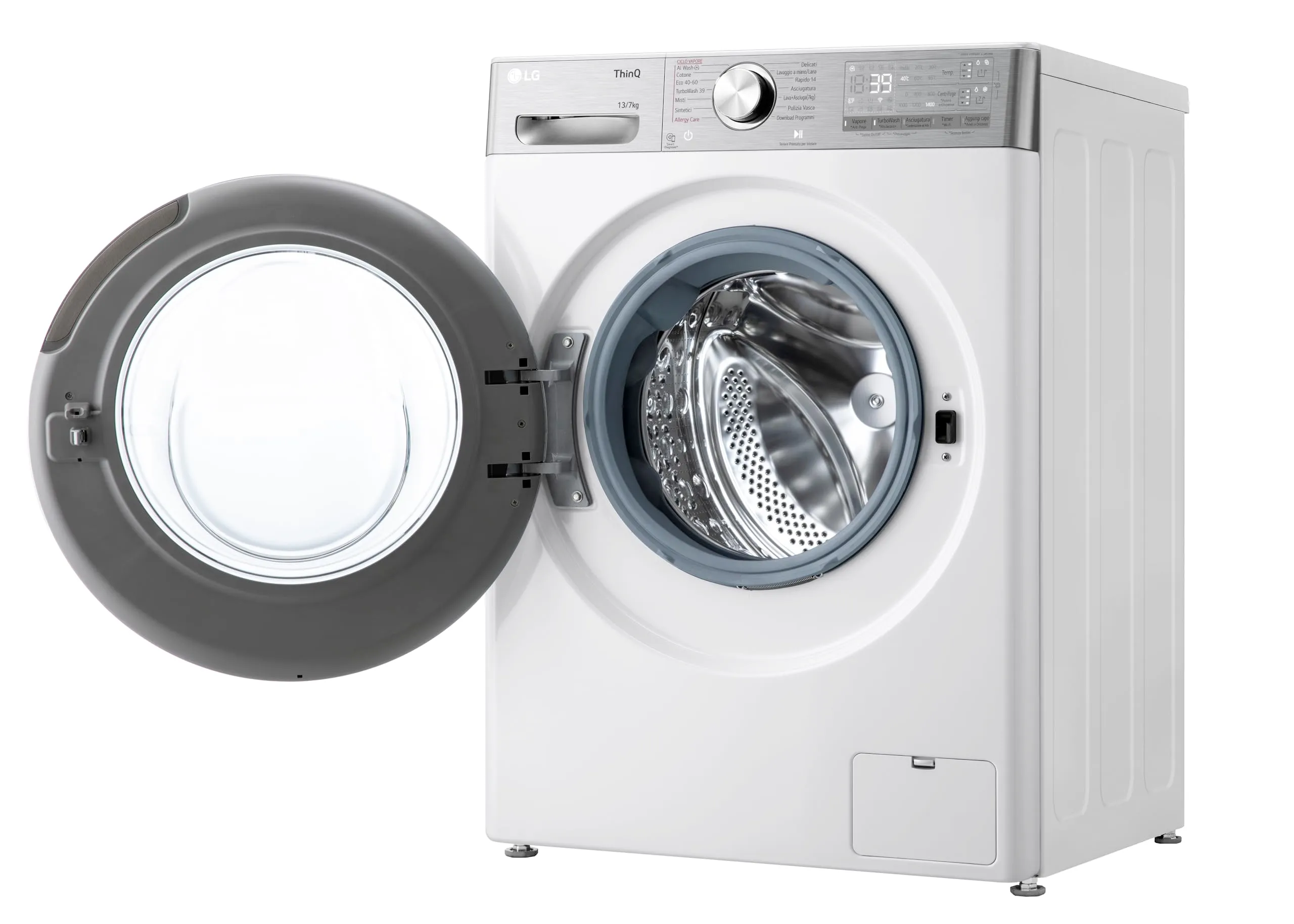 LG D4R9513TPWC Lavasciuga 13/7kg Serie R9 Classe D 1400 Giri TurboWash 360 Steam+ Autodosaggio Wi-Fi Bianca - immagine 11