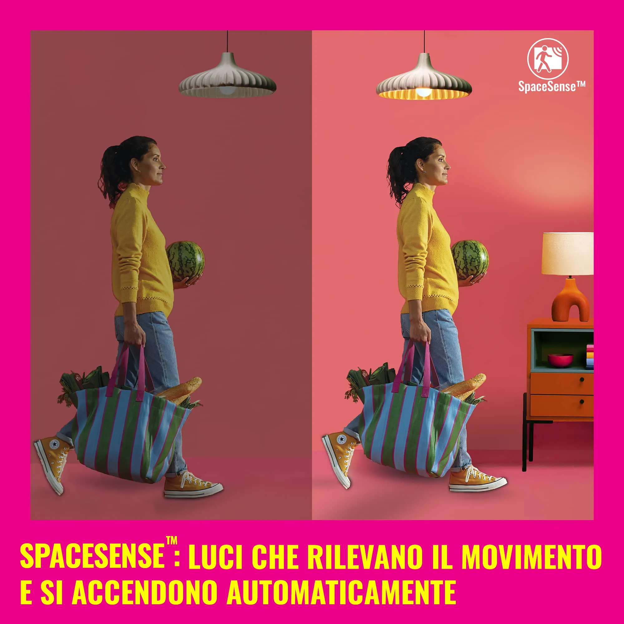 WiZ Striscia LED WiFi, Luce Bianca e Colorata Dimmerabile, 2m, 20W, Tecnologia SpaceSense - immagine 2