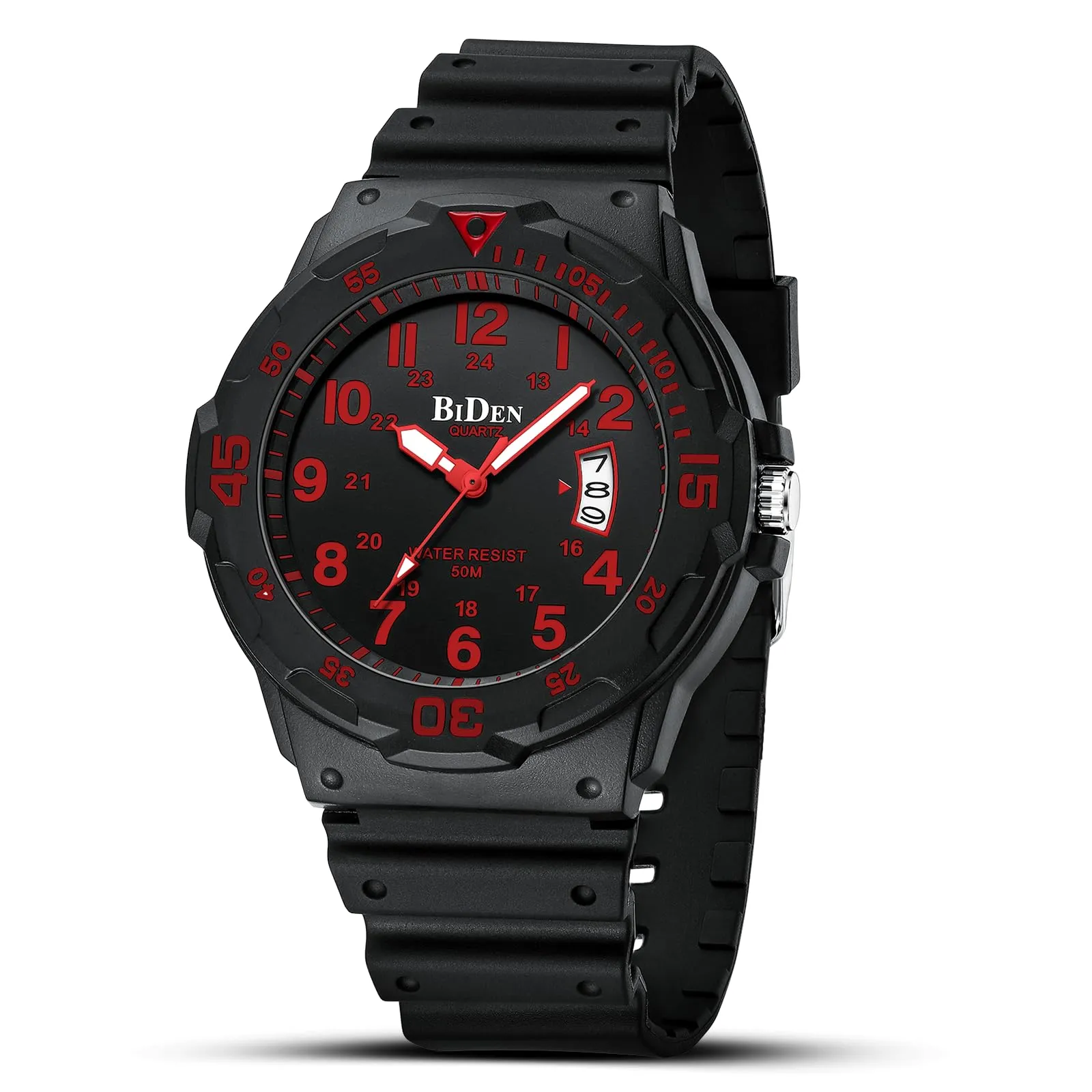 HANPOSH Orologio Uomo Analogico Quarzo Impermeabile 5ATM con Data e Quadrante Luminoso - immagine 1