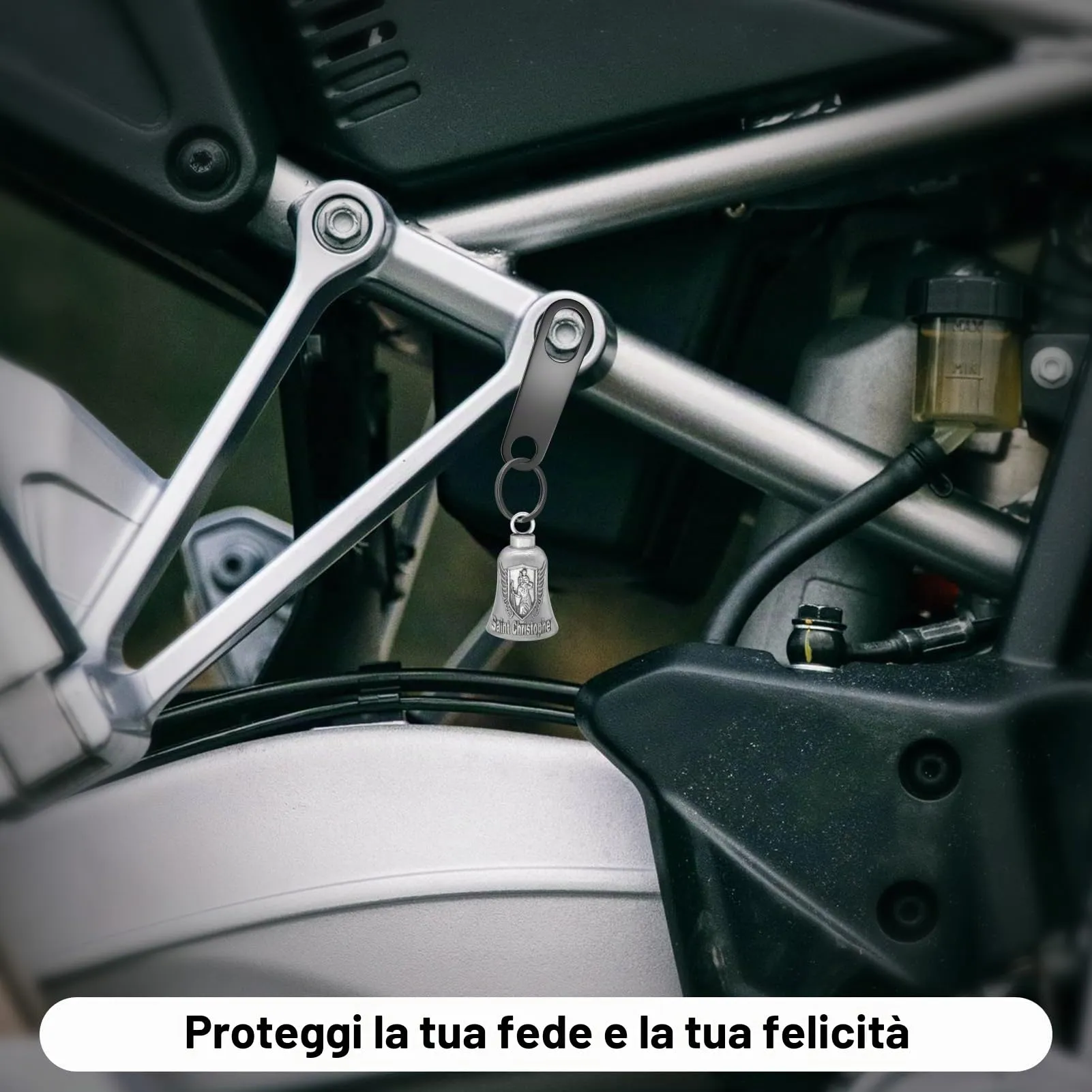 Anwlki Gremlin Campanello per motociclisti con 2 portachiavi, misura M - immagine 4
