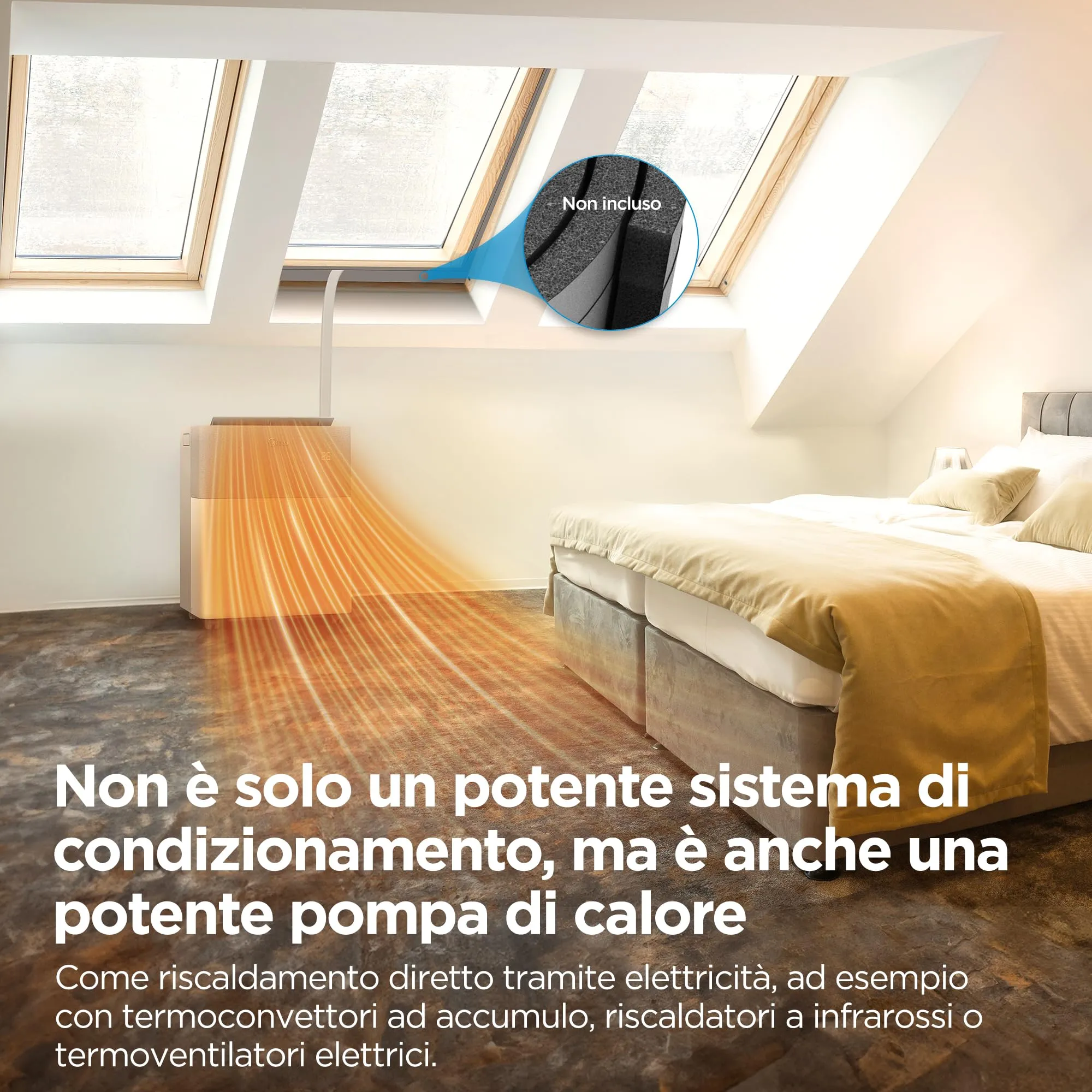 Midea PortaSplit 12000 BTU Climatizzatore Portatile Inverter, Raffreddamento e Riscaldamento - immagine 5