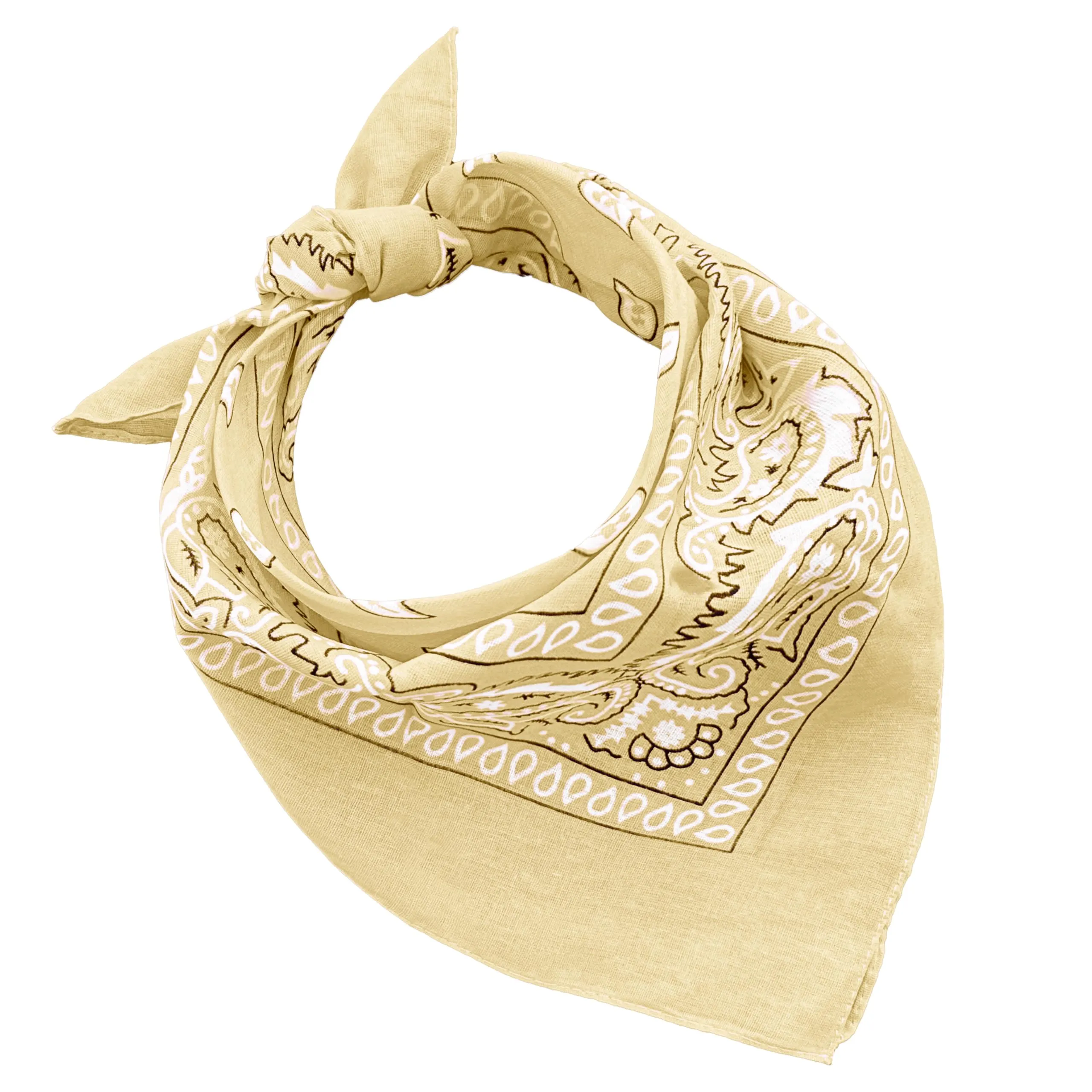 JOPHY & CO. Bandana 100% Cotone Paisley Beige Set 20 pz COD. A644 - immagine 1