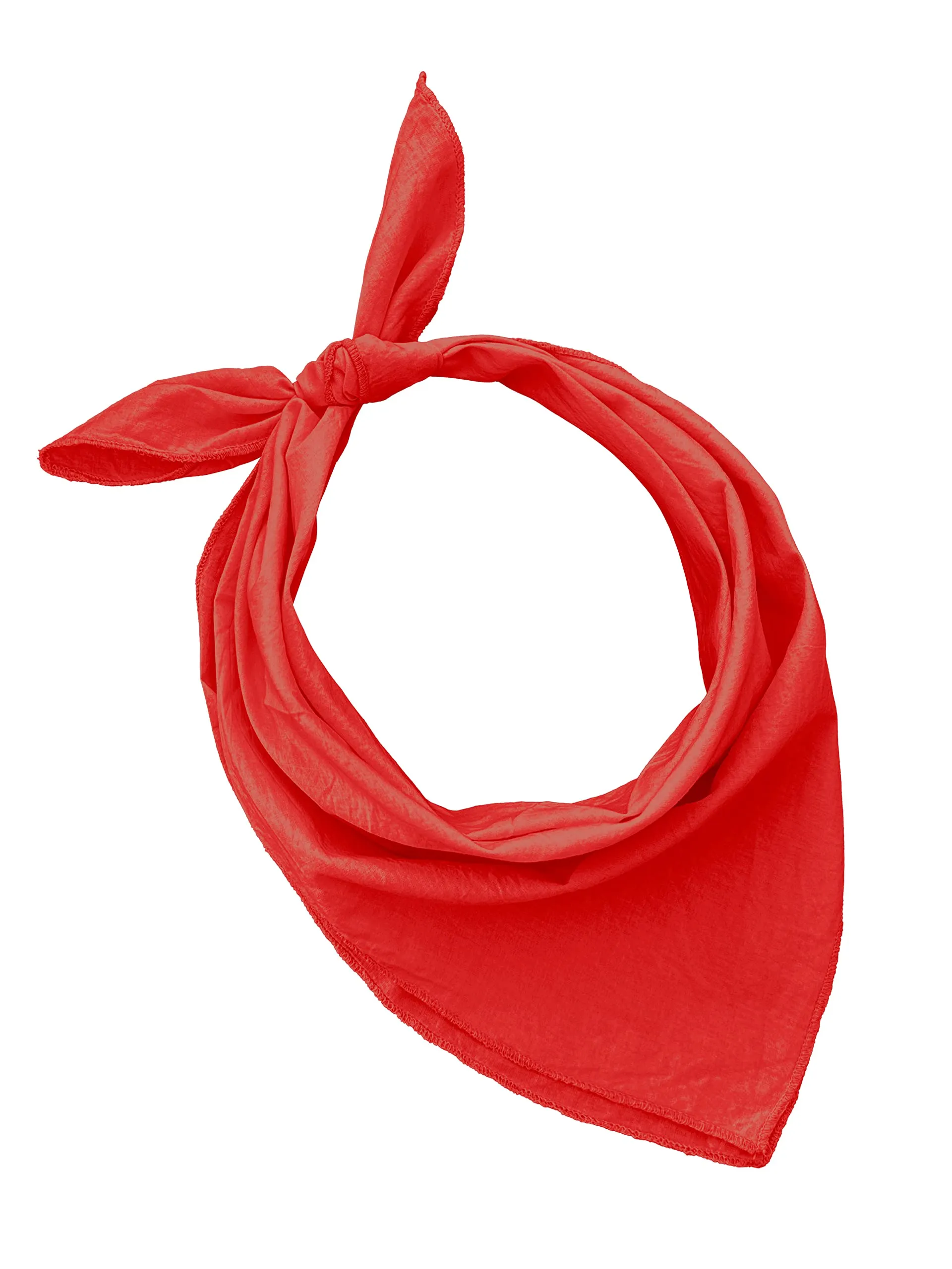 JOPHY & CO. Bandana 100% Cotone Unisex, Set 20 pz, Tinta Unita, Rosso, COD. A644 - immagine 1