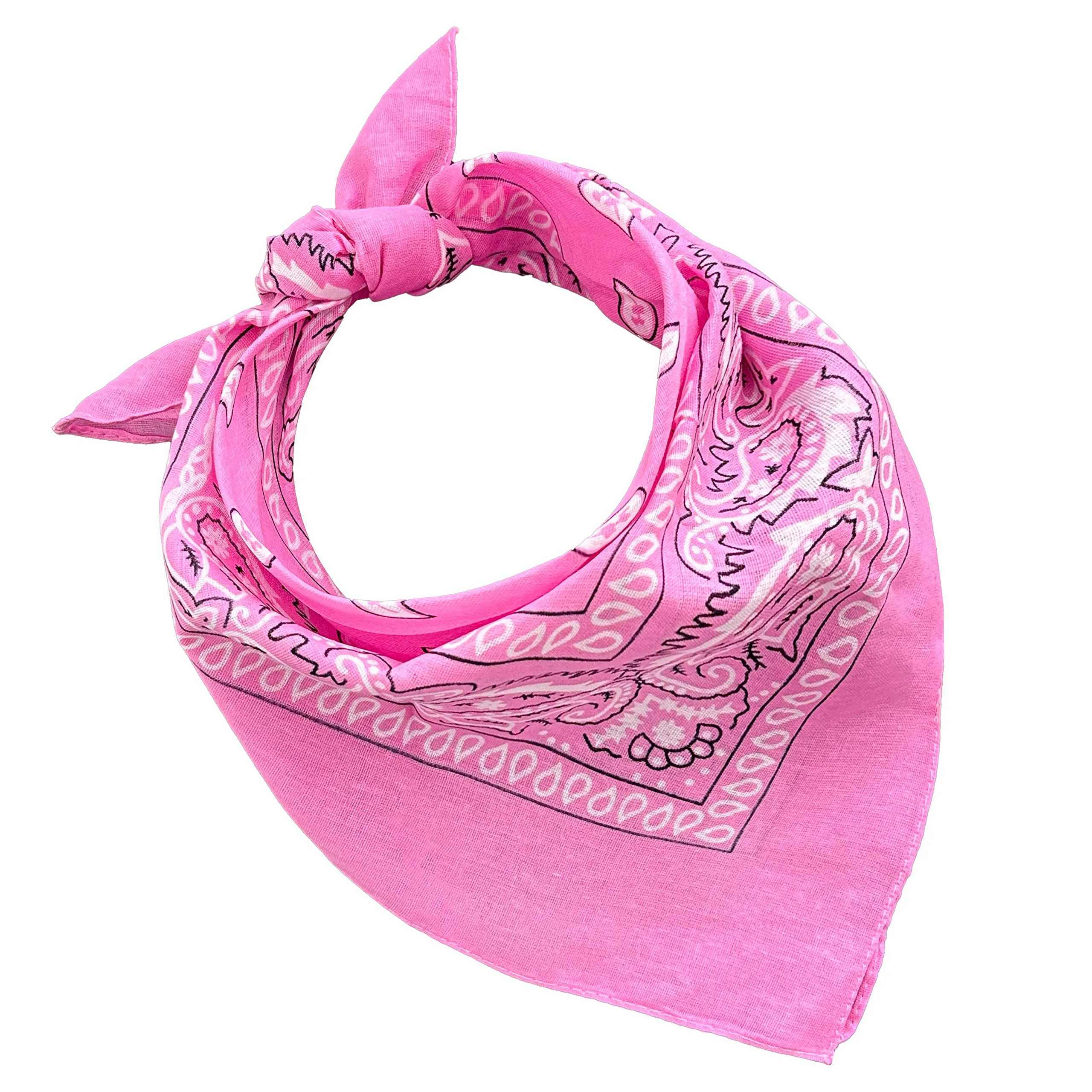 JOPHY & CO. Bandana 100% Cotone Paisley, Set 20 pz, Rosa, COD. A644 - immagine 1