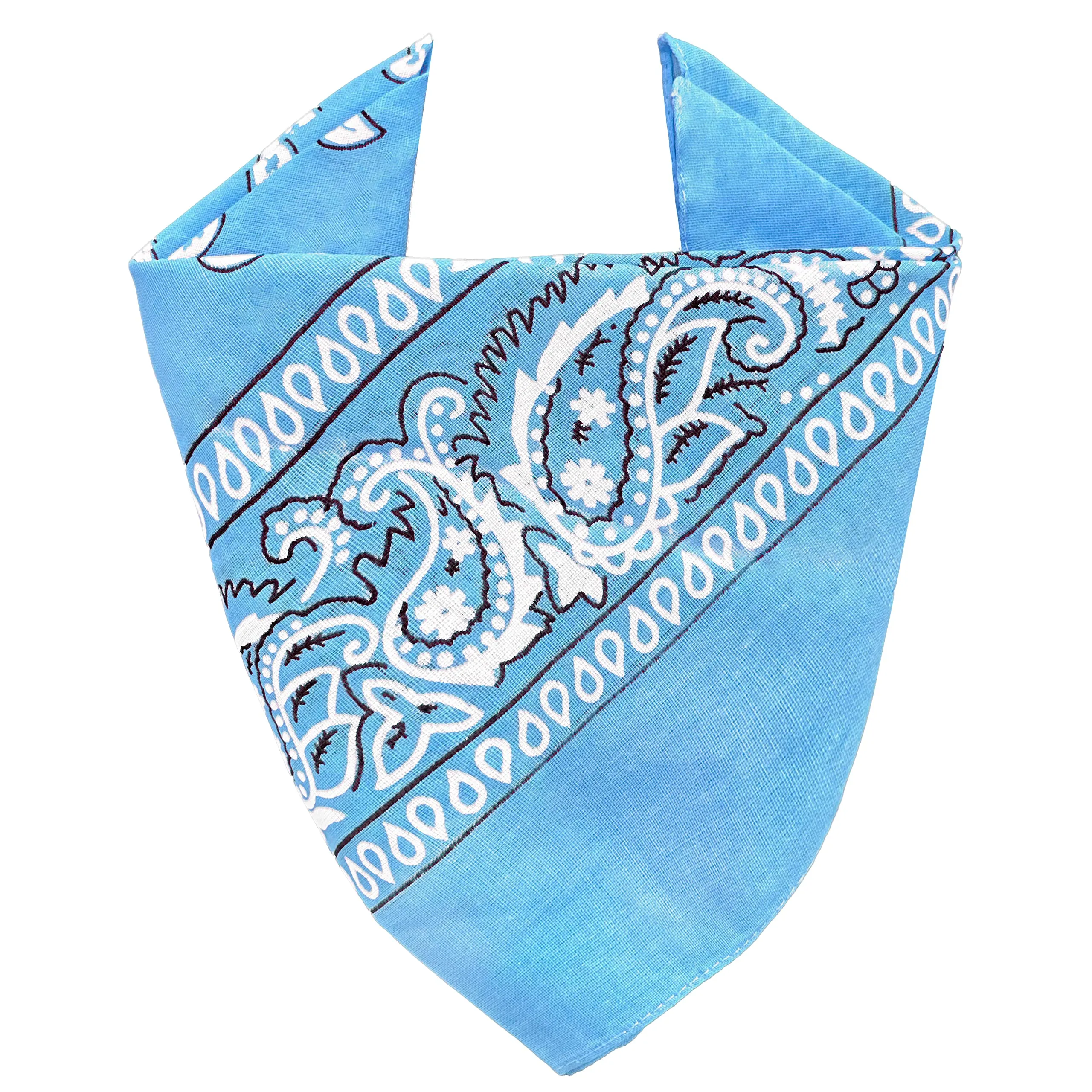 JOPHY & CO. Bandana 100% Cotone Paisley Celeste Set 20 pz COD. A644 - immagine 2