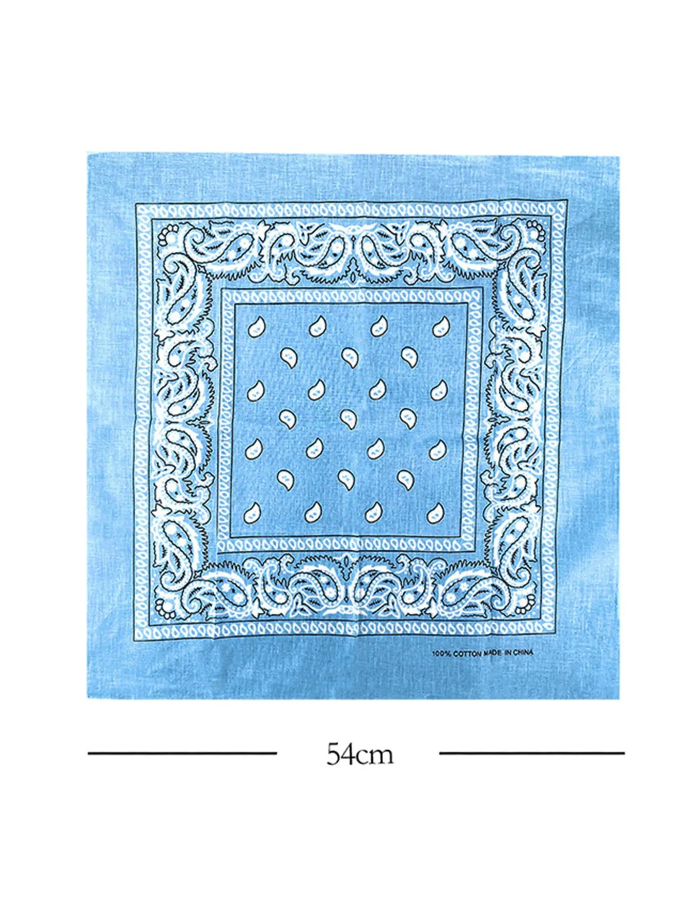 JOPHY & CO. Bandana 100% Cotone Paisley Celeste Set 20 pz COD. A644 - immagine 3