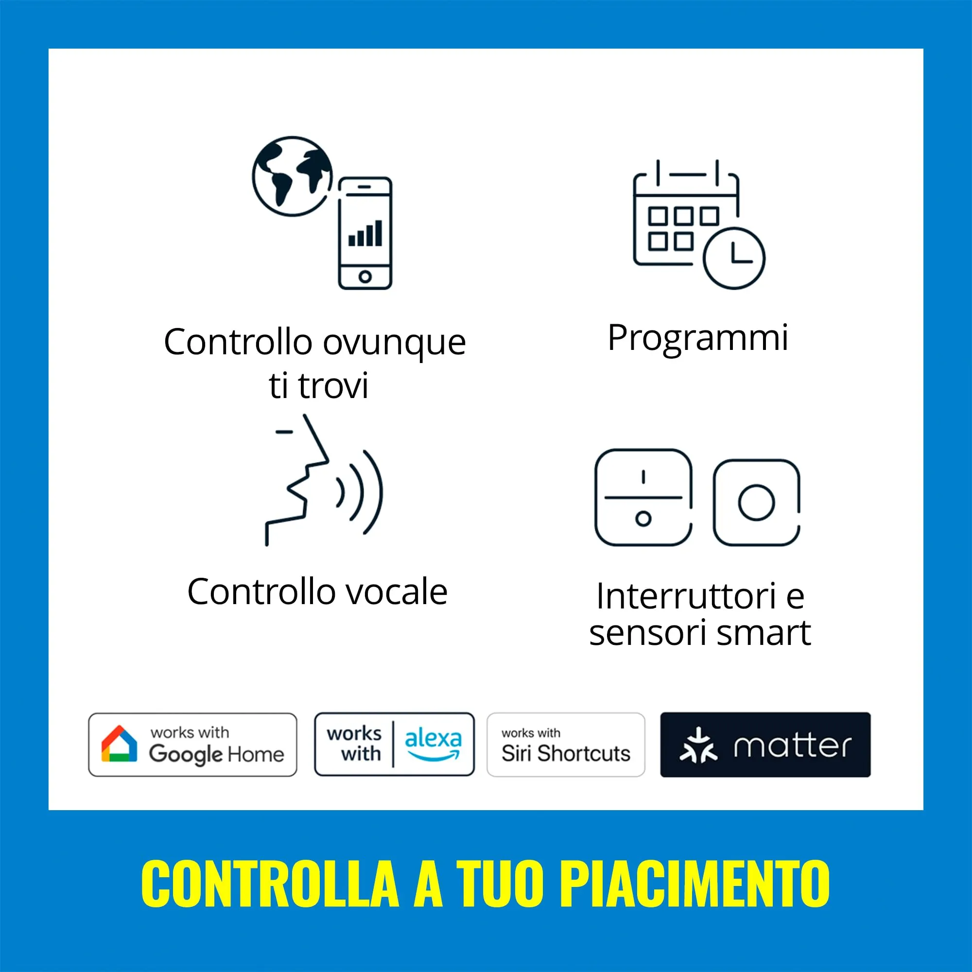 WiZ Striscia LED WiFi Estensione, Luce Bianca o Colorata Dimmerabile, 1m, 20W, Tecnologia SpaceSense, Controllo Vocale - immagine 8