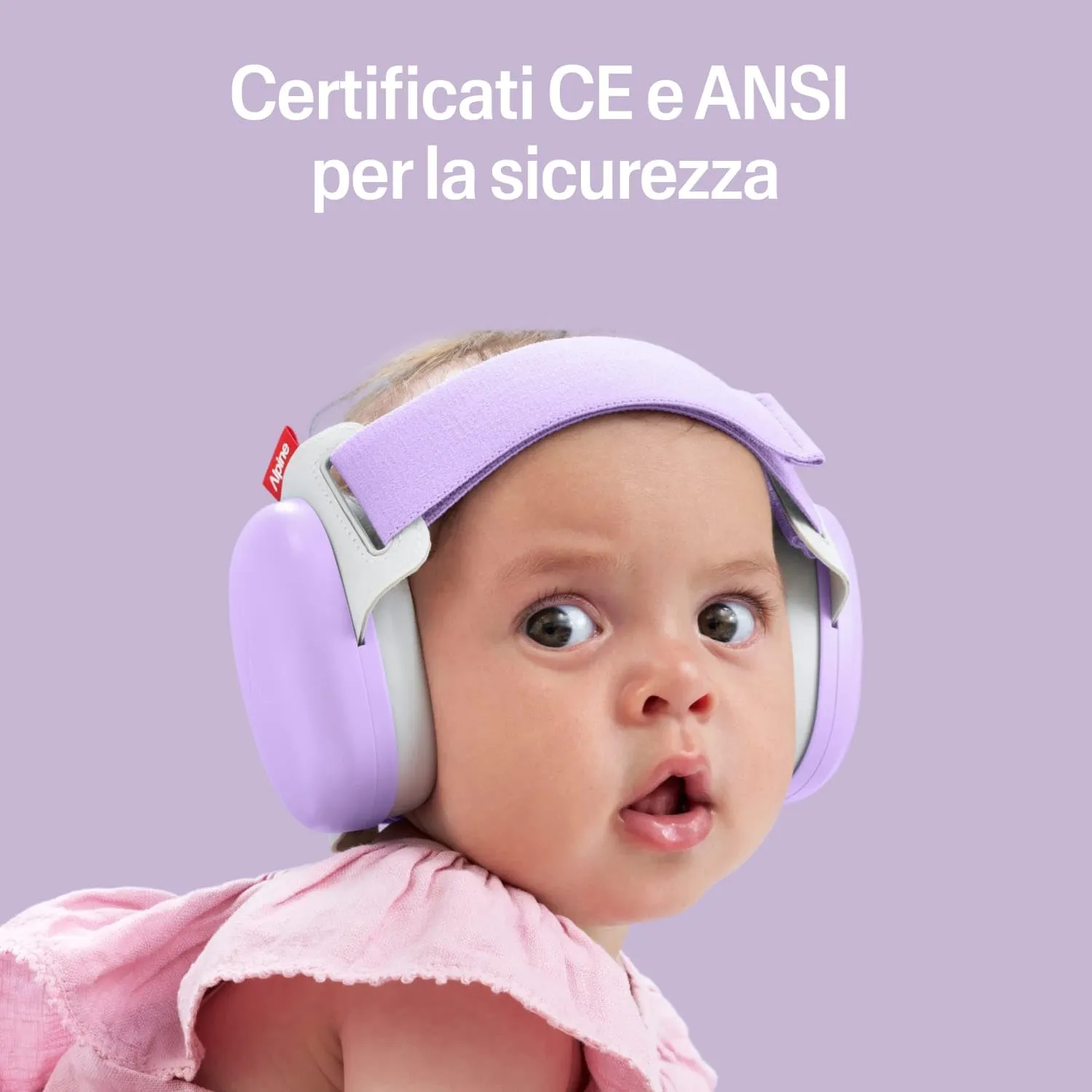 Alpine Muffy Baby Comfort Paraorecchie per Neonati e Bambini, Attenuazione 24 dB, Viola - immagine 4