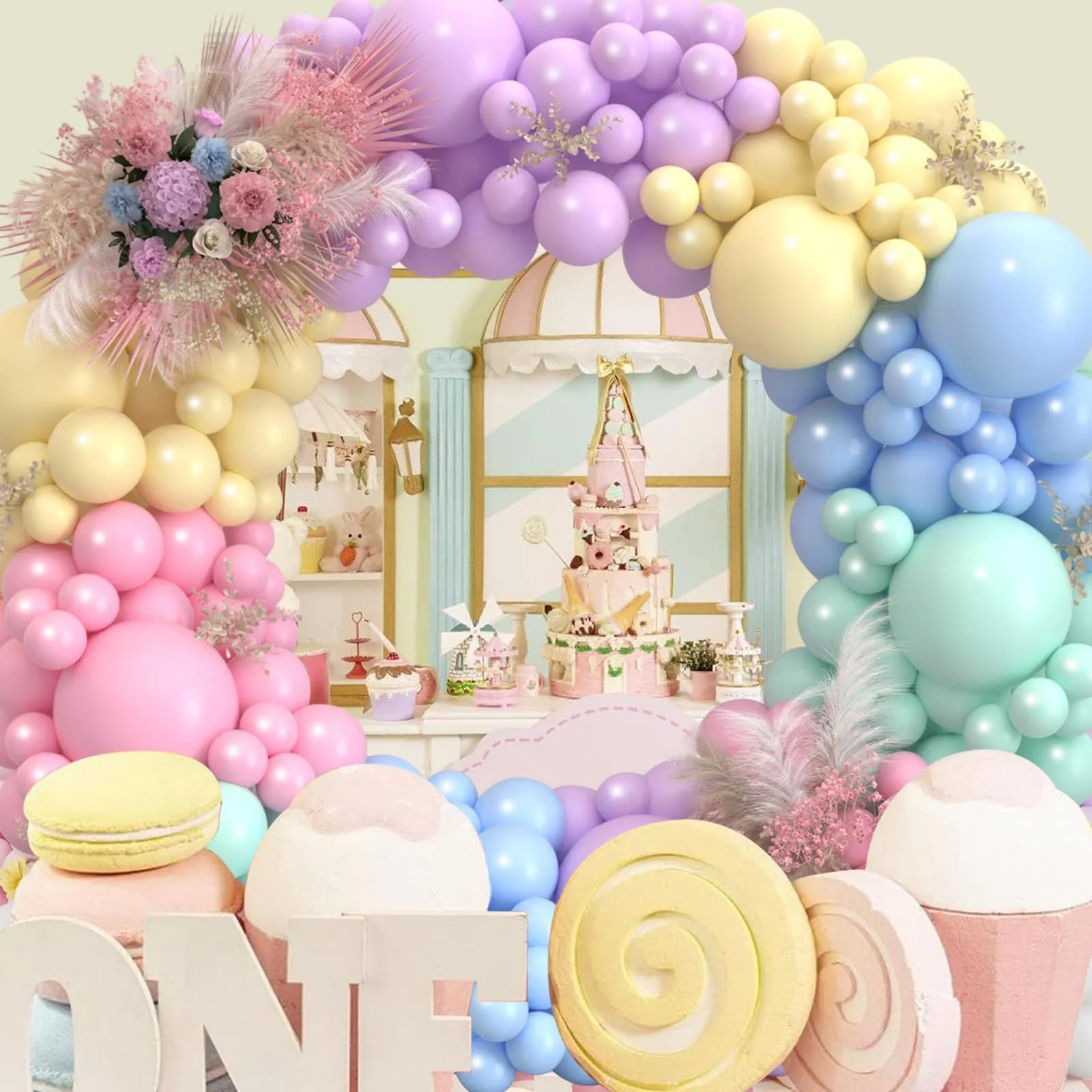 fairymaiden Kit Ghirlanda di Palloncini Macaron Pastello, 141 Pezzi Colori Assortiti - immagine 3