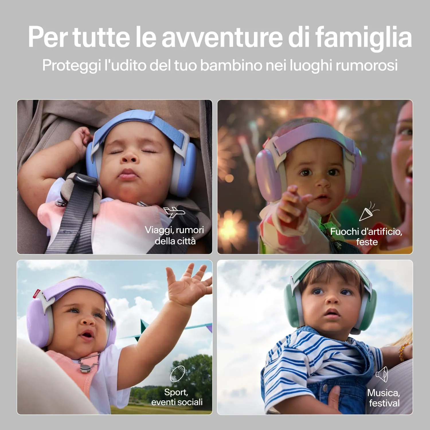Alpine Muffy Baby Comfort Paraorecchie per Neonati e Bambini, Attenuazione 24 dB, Nero - immagine 8