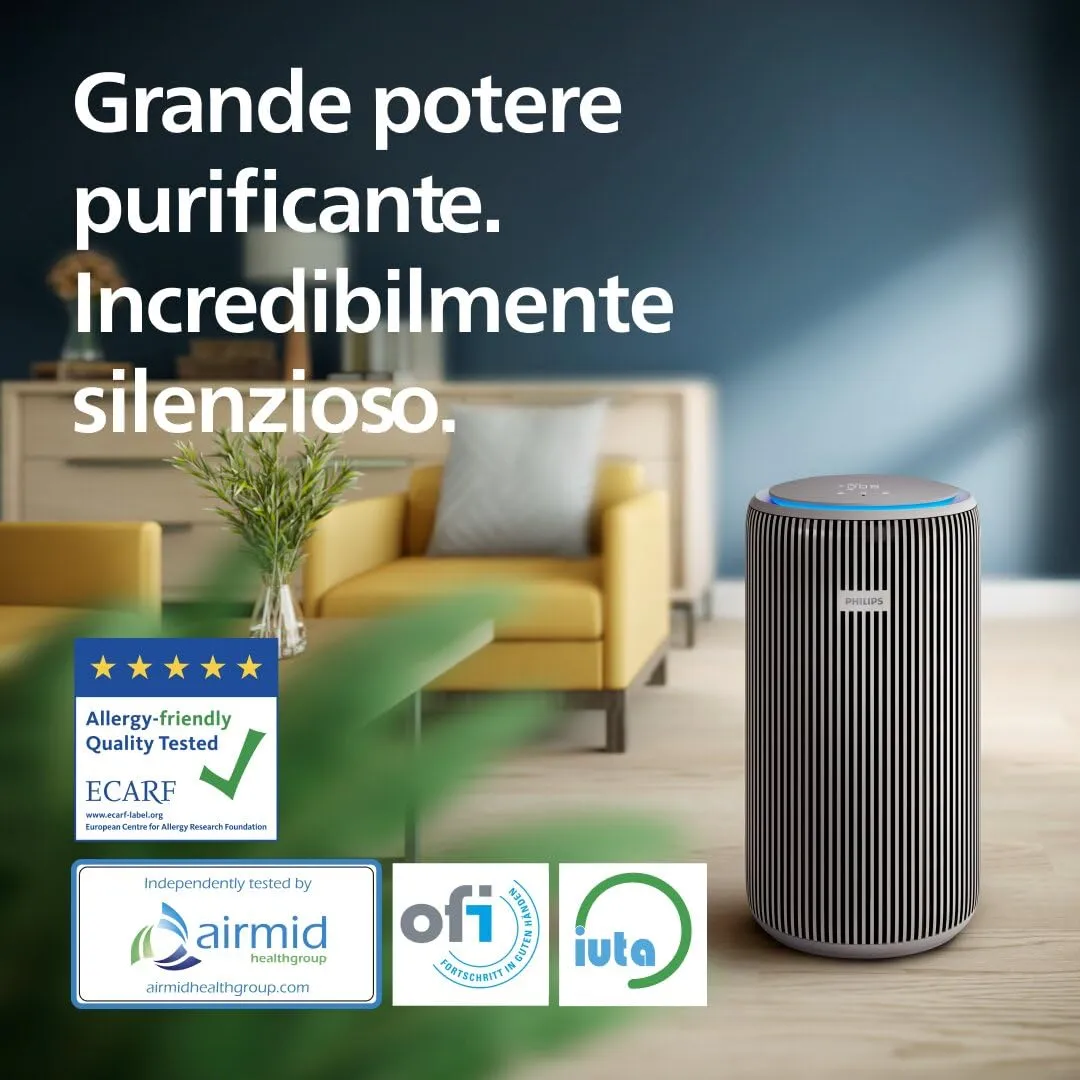 Philips Purificatore d'aria Serie 3200 AC3210/12, filtro HEPA, 130 m², CADR 500 m³/h - immagine 3