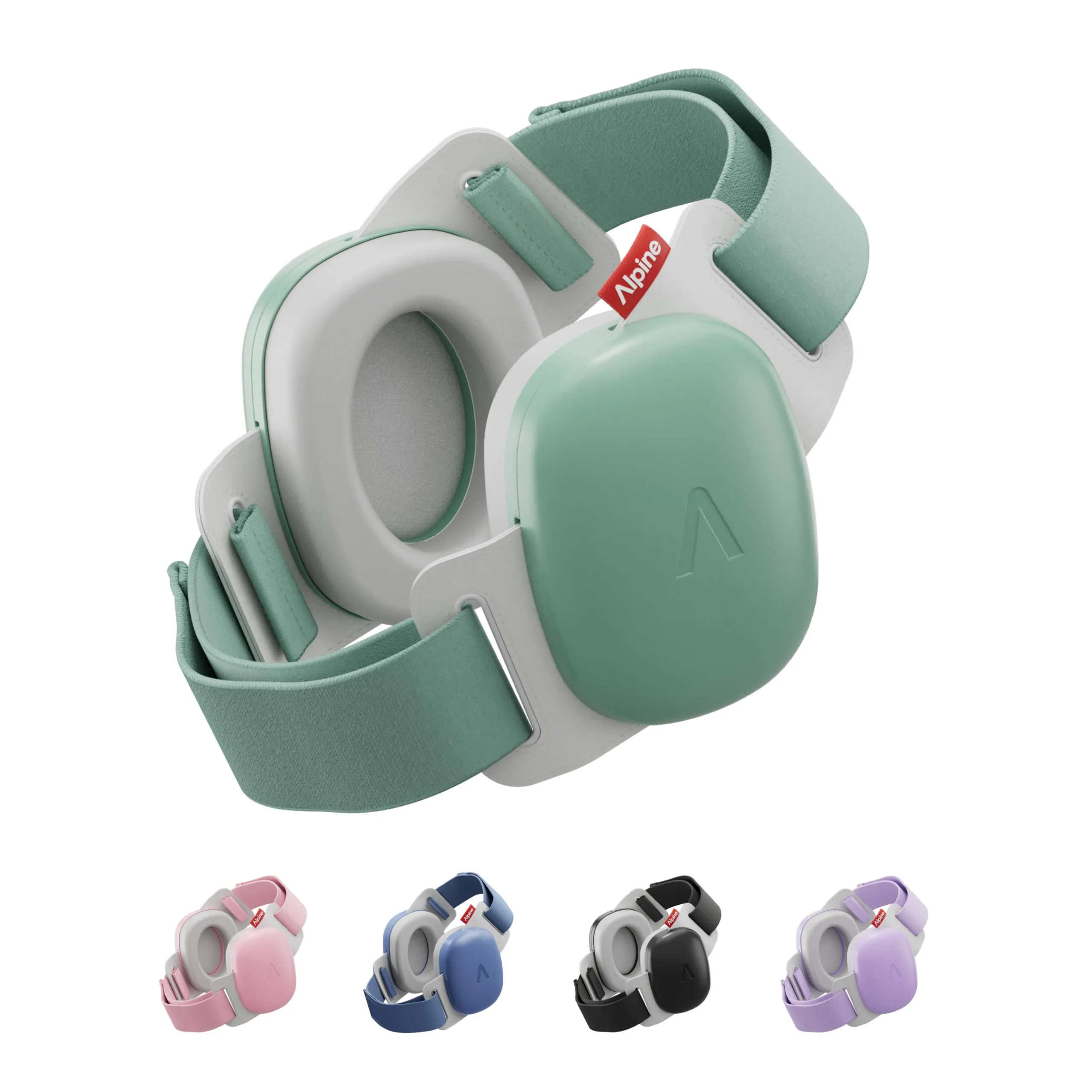 Alpine Muffy Baby Comfort Paraorecchie per Neonati e Bambini, Attenuazione 24 dB, Verde - immagine 1