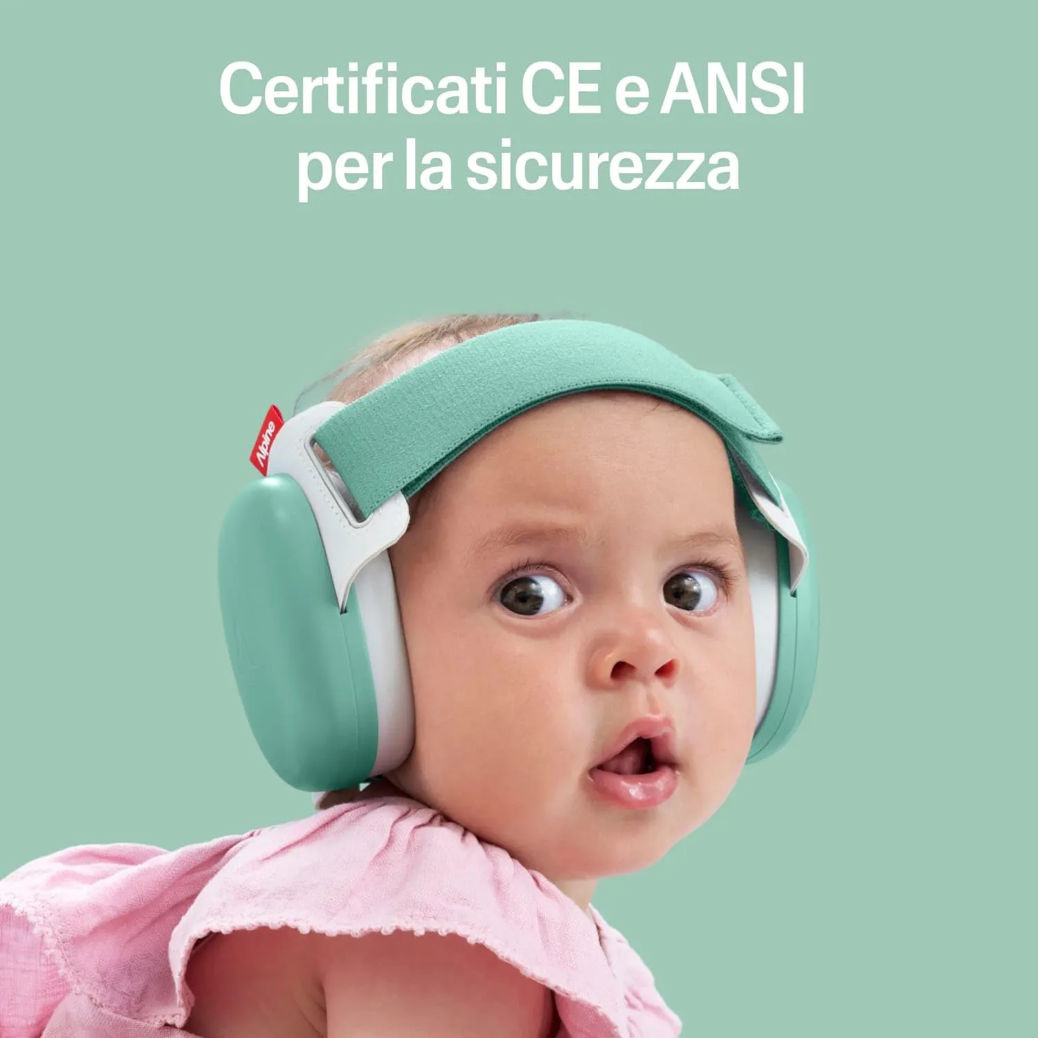Alpine Muffy Baby Comfort Paraorecchie per Neonati e Bambini, Attenuazione 24 dB, Verde - immagine 4
