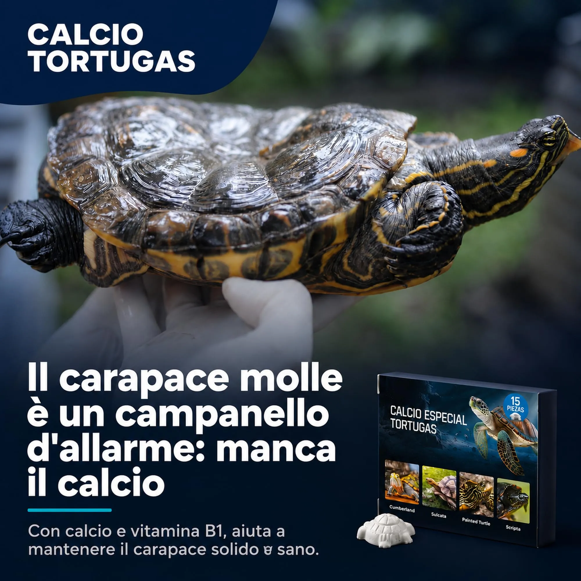 Alejandro Fuentes AF Calcio per Tartarughe di Terra e Acqua, Blocco Minerale Naturale con Vitamina B1, Pack 15 Pezzi - immagine 2