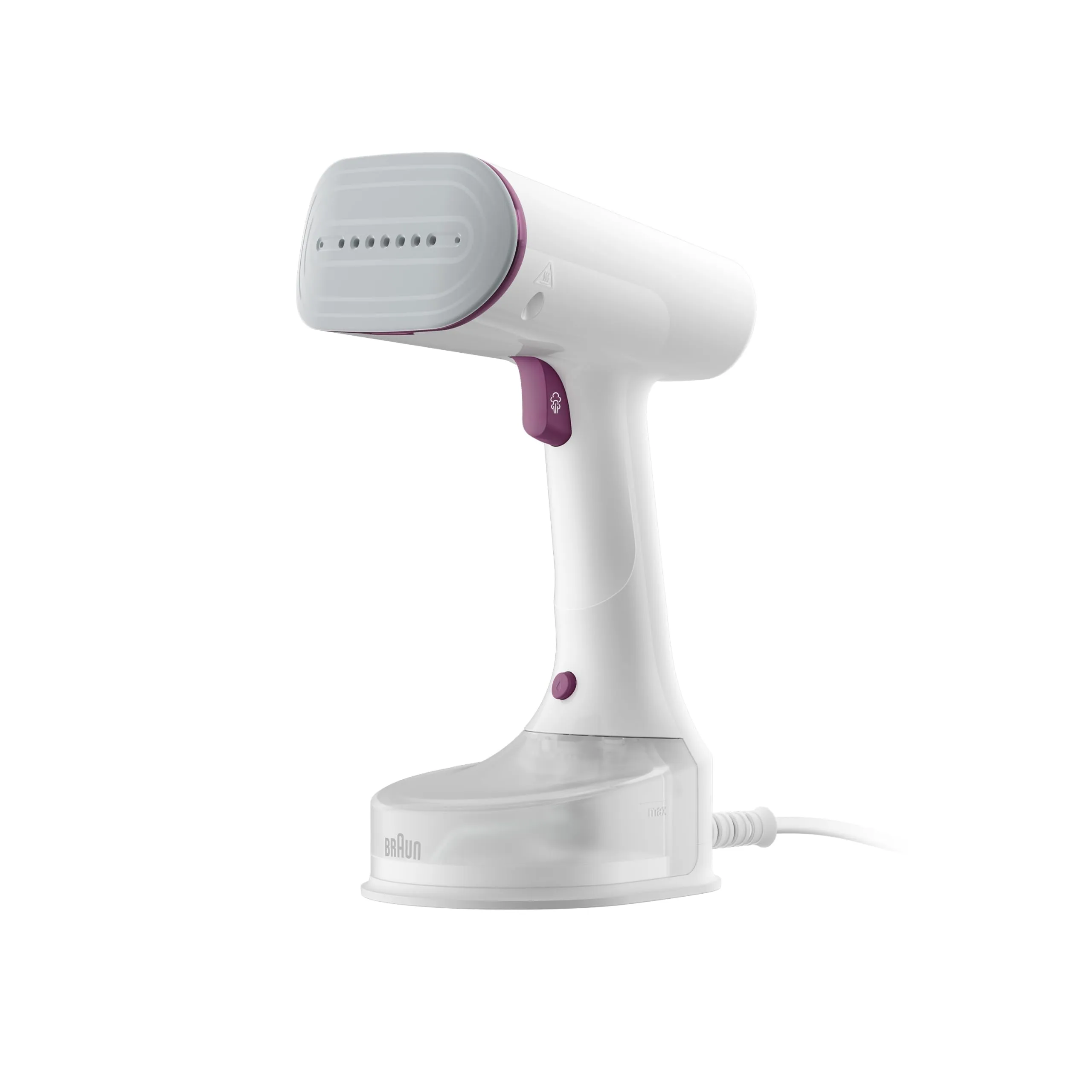 Braun QuickStyle 5 GS5011PU Stiratore Verticale Dual FreeGlide 3D, 1200W, Bianco/Viola - immagine 1