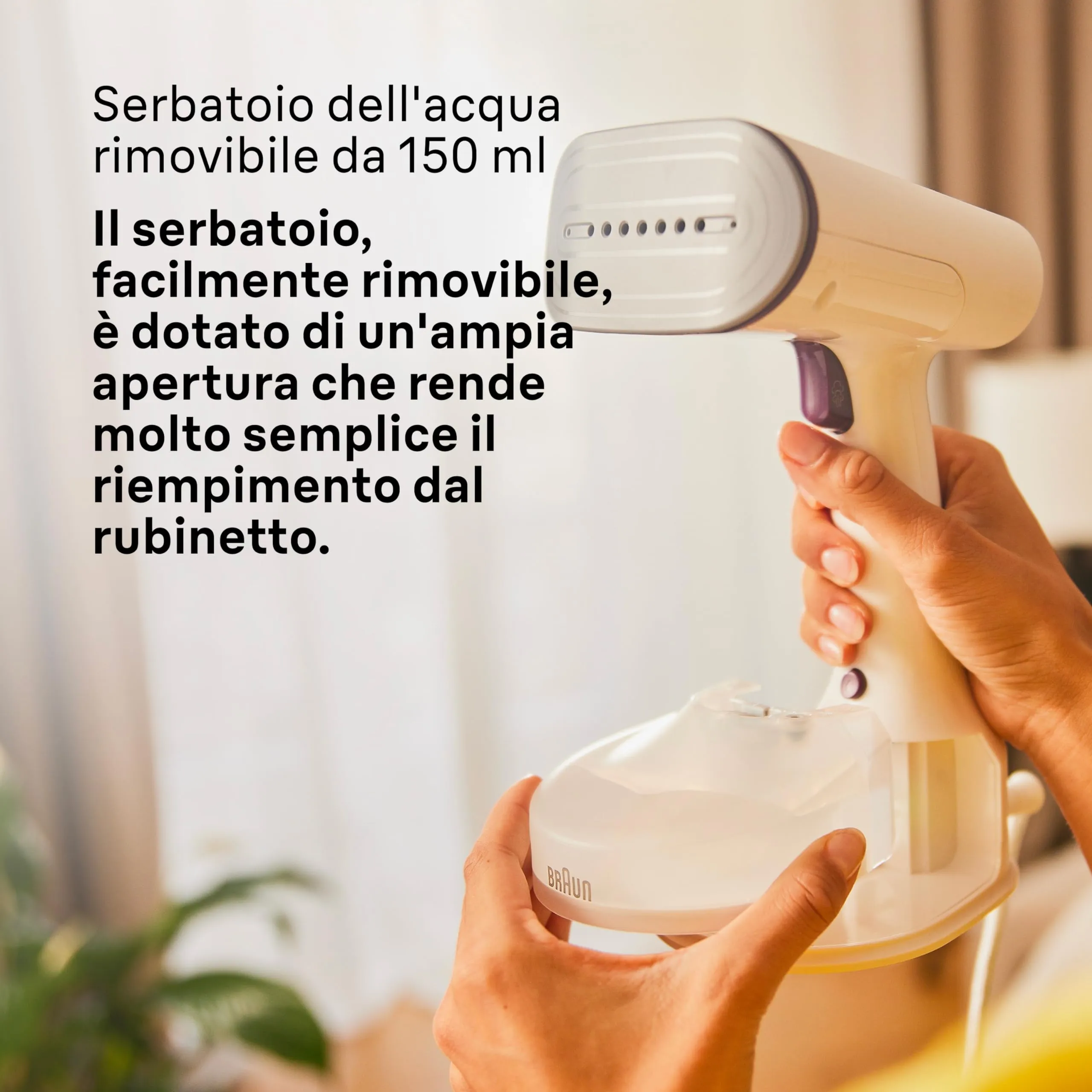Braun QuickStyle 5 GS5011PU Stiratore Verticale Dual FreeGlide 3D, 1200W, Bianco/Viola - immagine 7