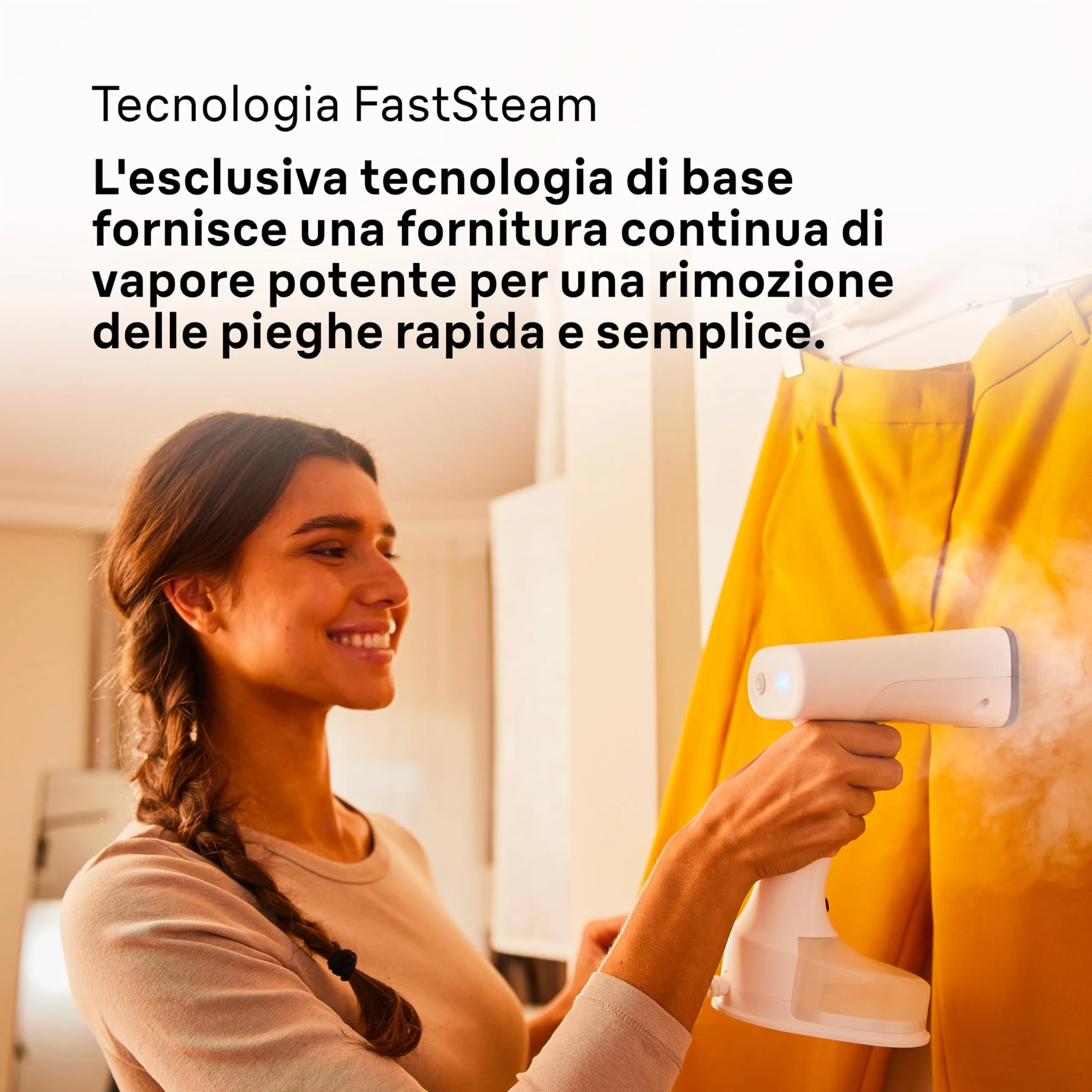 Braun QuickStyle 5 GS5011PU Stiratore Verticale Dual FreeGlide 3D, 1200W, Bianco/Viola - immagine 8