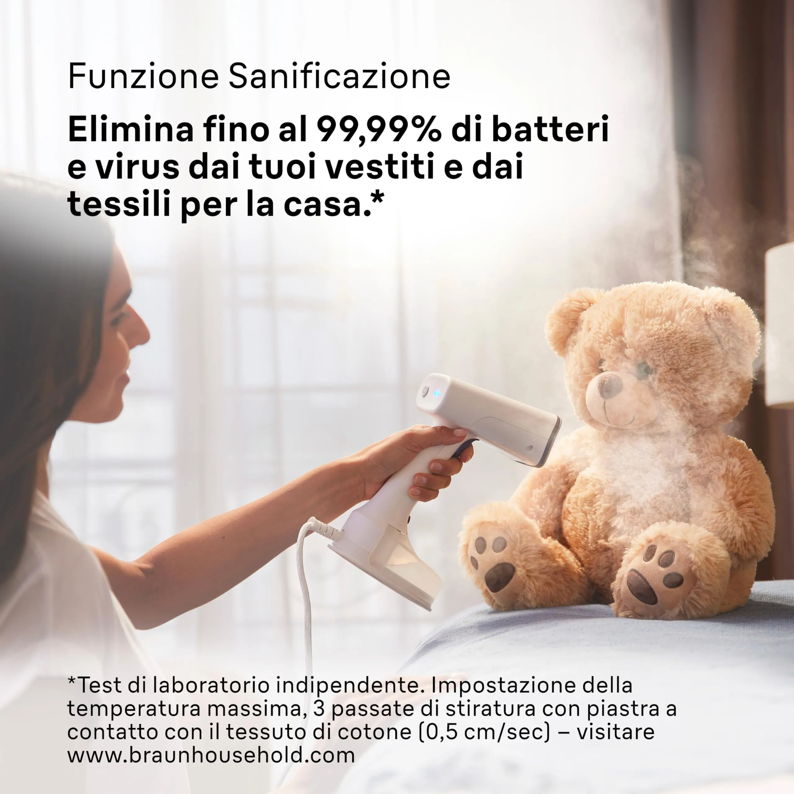 Braun QuickStyle 5 GS5011PU Stiratore Verticale Dual FreeGlide 3D, 1200W, Bianco/Viola - immagine 9