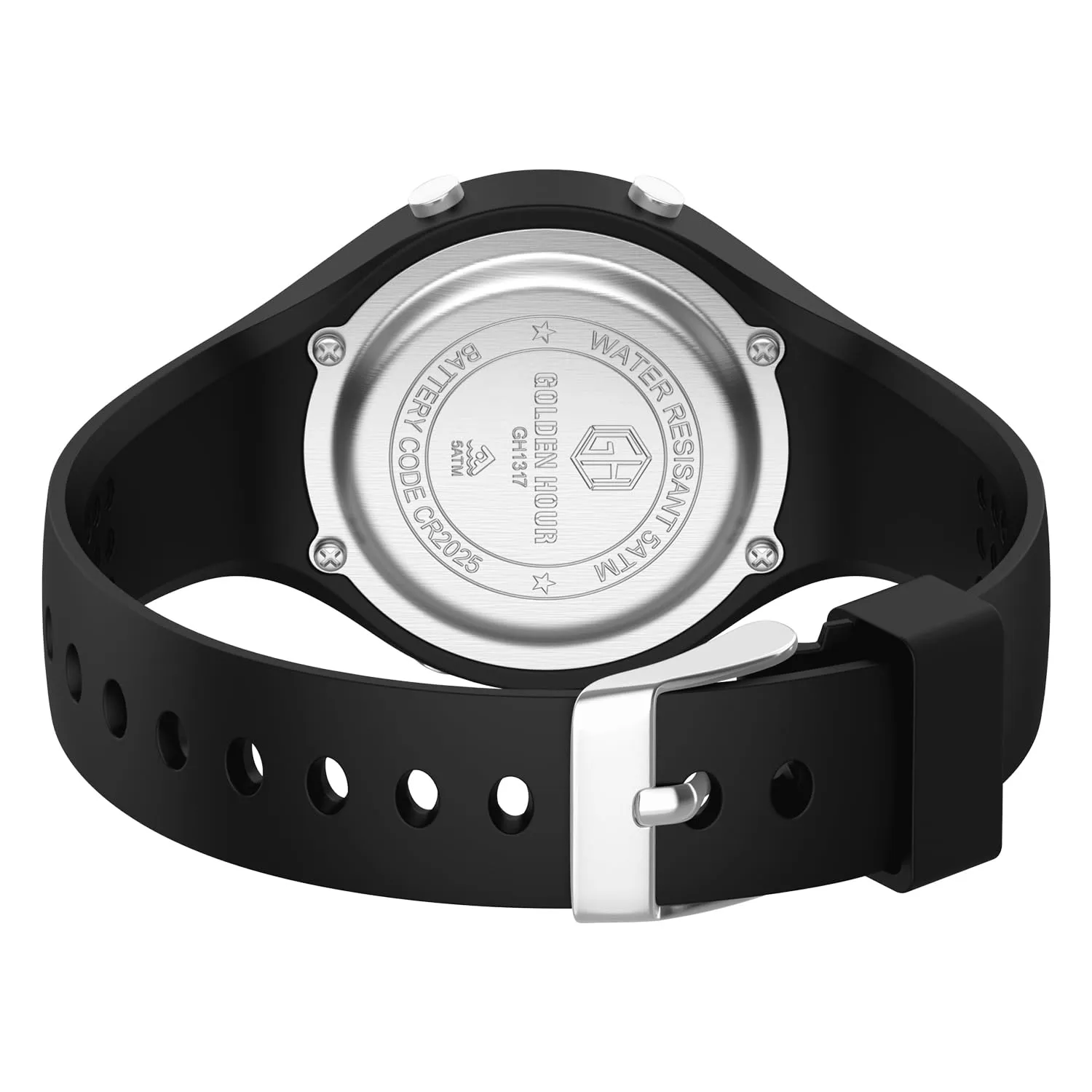 Golden Hour Orologio Digitale Donna GH-1317 Subacqueo 50M Sportivo con Cronometro e Sveglia, Cinturino in Silicone - immagine 7