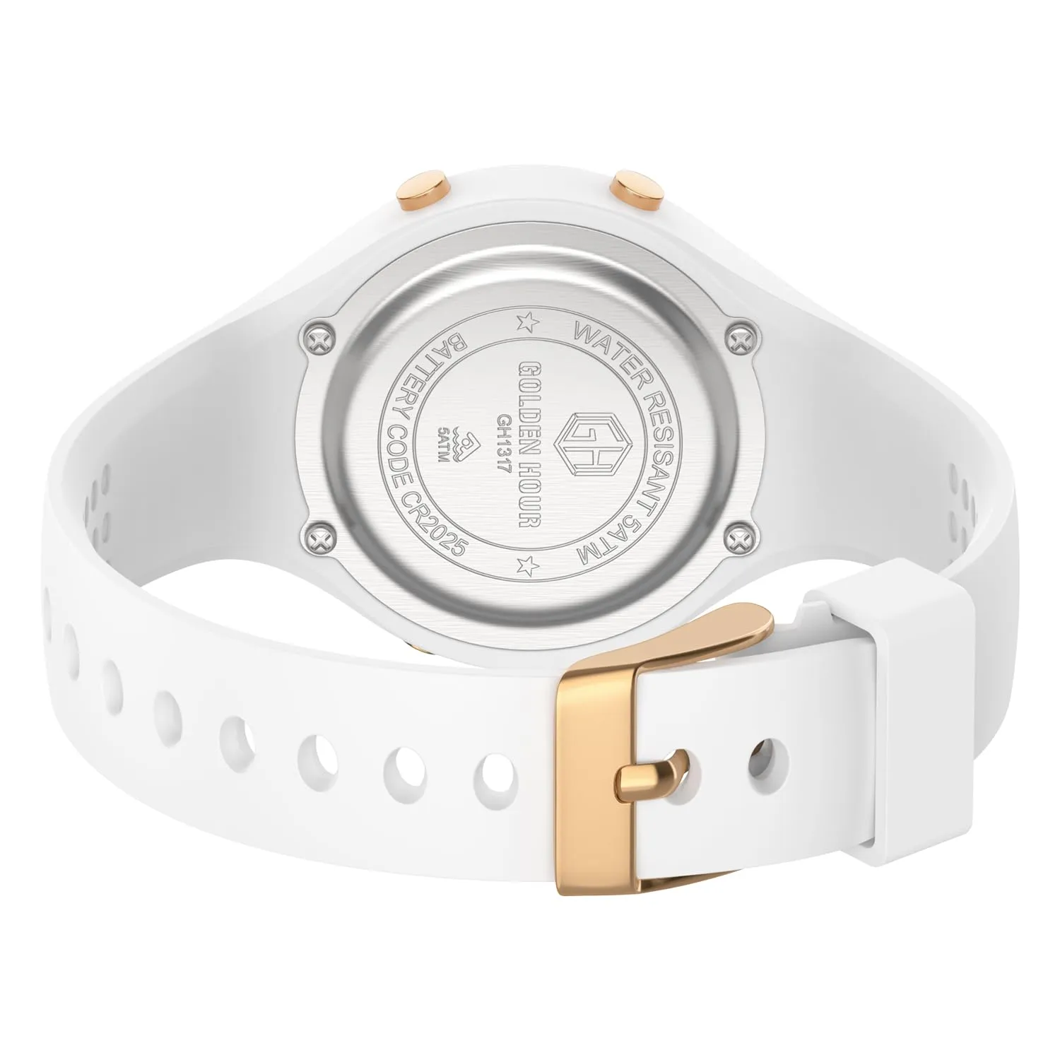 Golden Hour Orologio Digitale Donna Sportivo GH-1317, Impermeabile 50M, Cronometro e Sveglia, Cinturino in Silicone - immagine 4