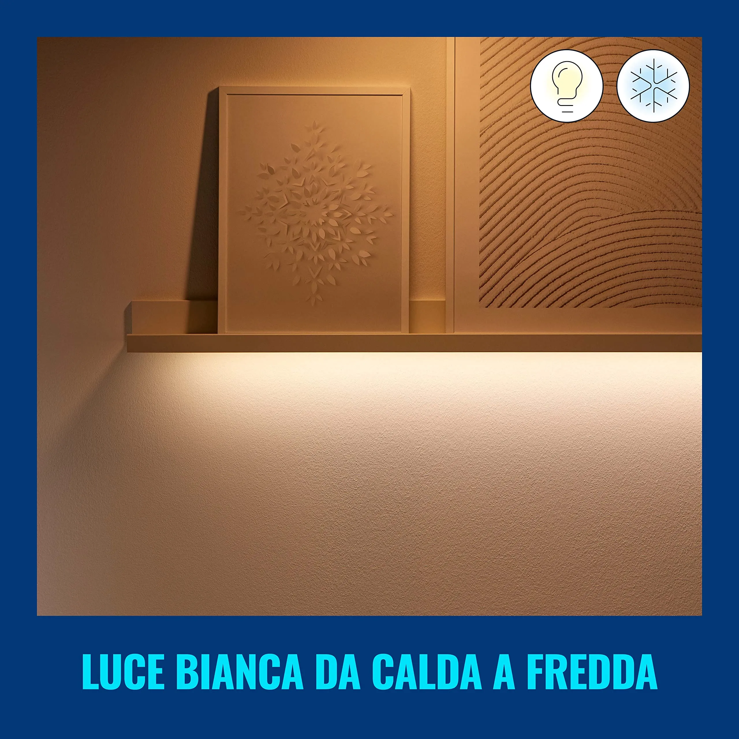 WiZ Striscia LED WiFi, 4m, 11W, Bianca e Colorata Dimmerabile, Tecnologia SpaceSense - immagine 6