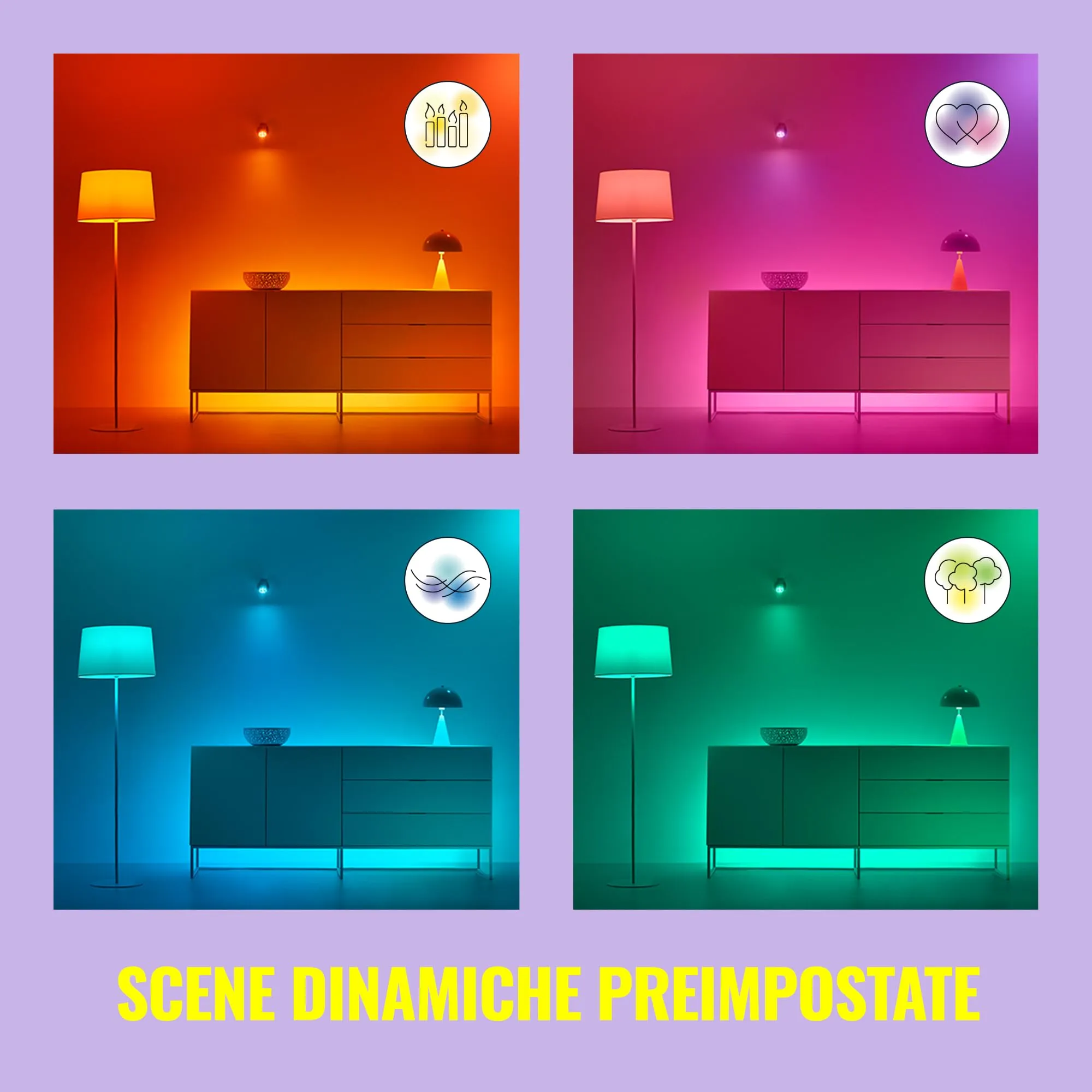 WiZ Striscia LED WiFi, 4m, 11W, Bianca e Colorata Dimmerabile, Tecnologia SpaceSense - immagine 10
