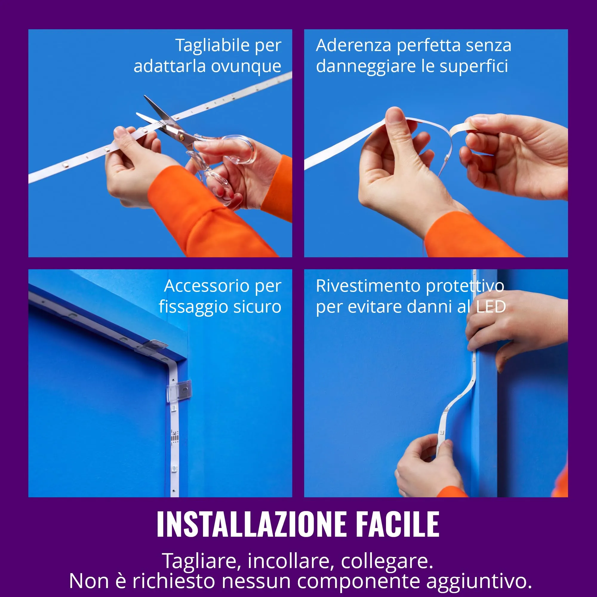 WiZ Striscia LED RGB, 15m, 16 Milioni di Colori e Bianco, Wi-Fi, Controllo Vocale e App - immagine 5