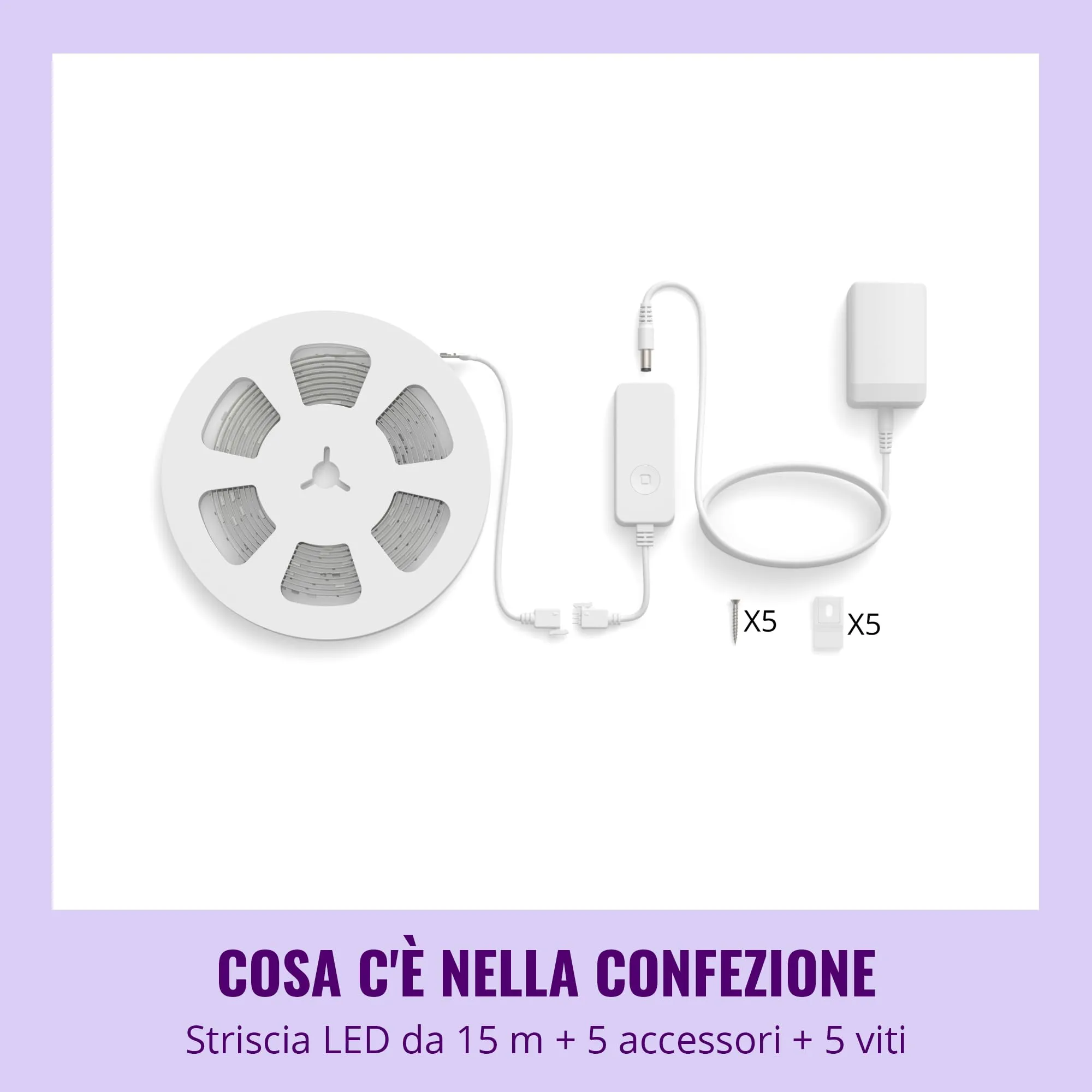 WiZ Striscia LED RGB, 15m, 16 Milioni di Colori e Bianco, Wi-Fi, Controllo Vocale e App - immagine 6